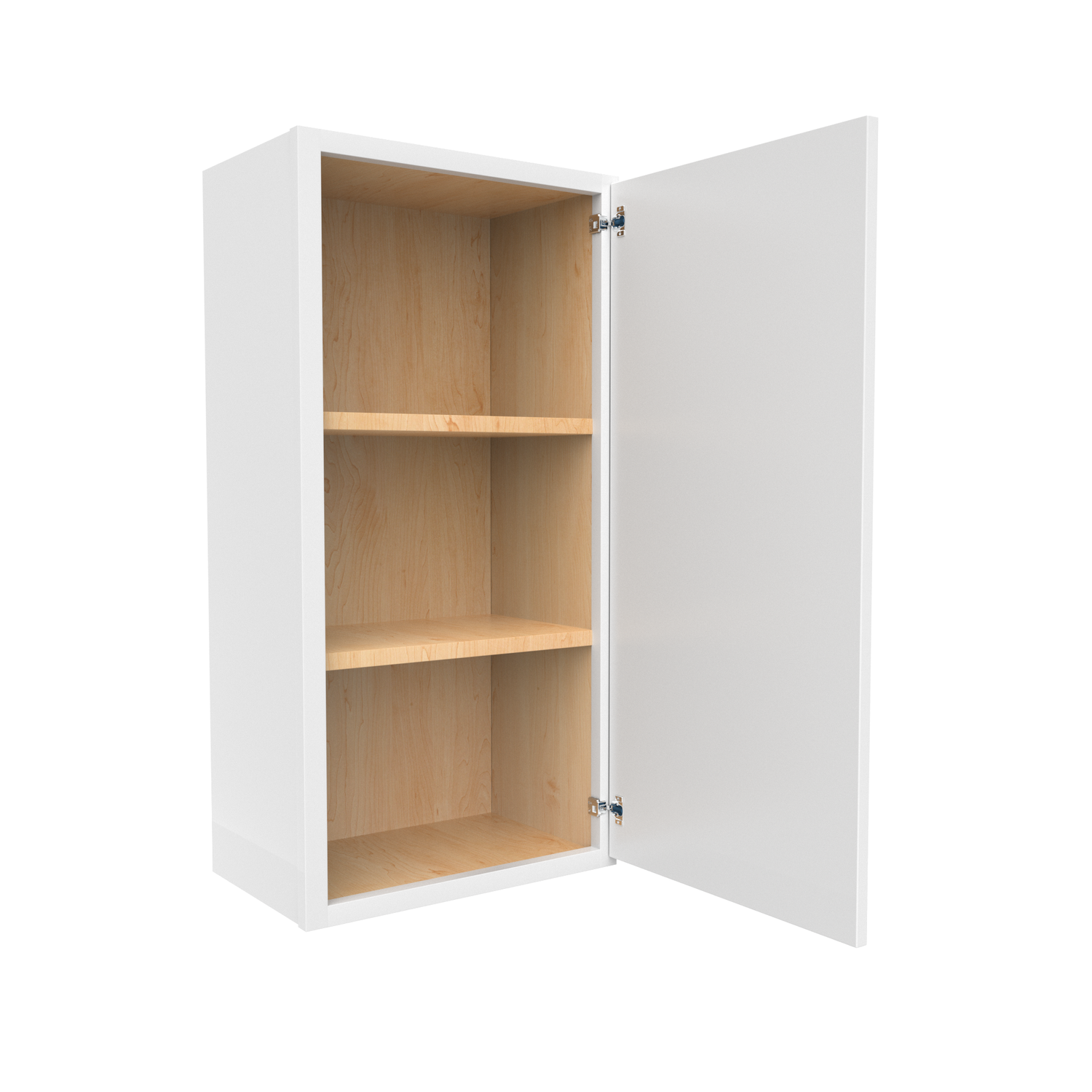 Slim Shaker Oatmeal - 18 Inch Height Single Door Wall Cabinet - 18" Width x 36" Height x 12" Depth