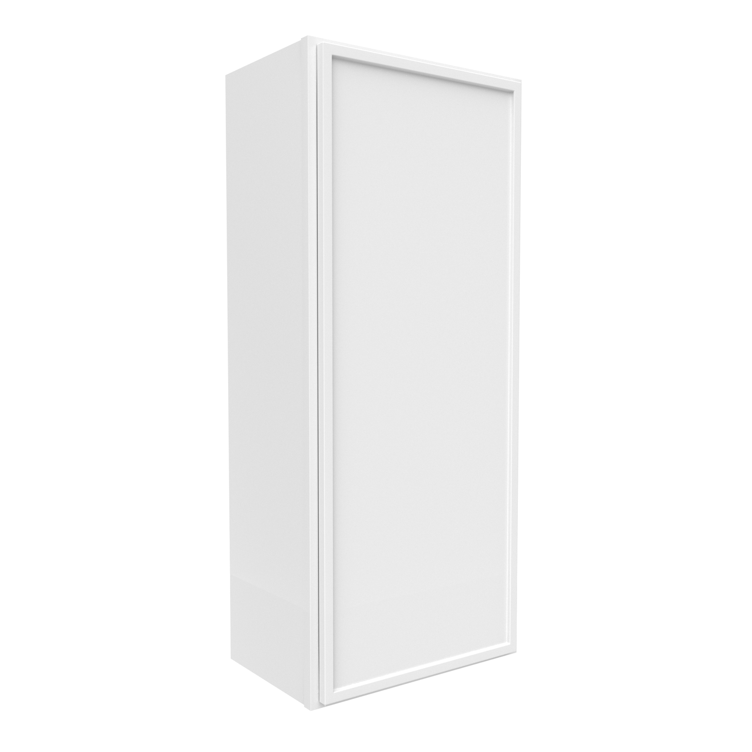 Slim Shaker Oatmeal - 18 Inch Height Single Door Wall Cabinet - 18" Width x 42" Height x 12" Depth
