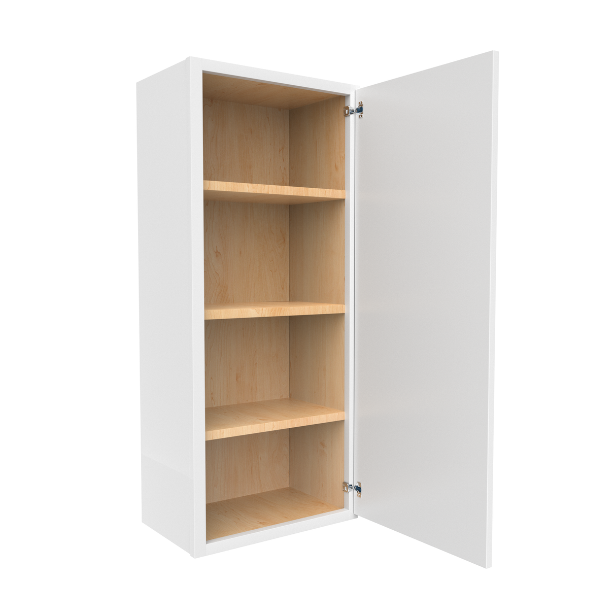 Slim Shaker Oatmeal - 18 Inch Height Single Door Wall Cabinet - 18" Width x 42" Height x 12" Depth