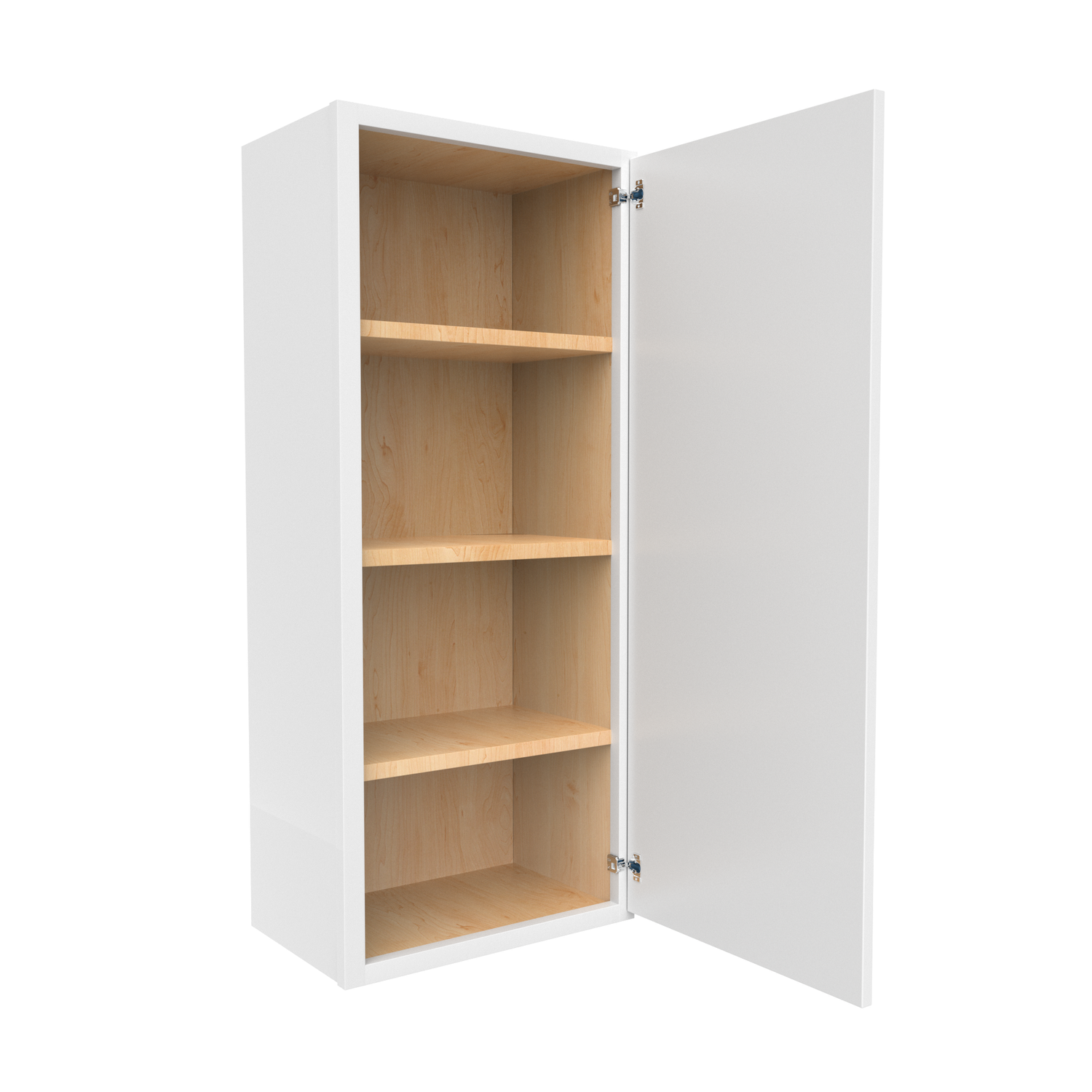 Slim Shaker Oatmeal - 18 Inch Height Single Door Wall Cabinet - 18" Width x 42" Height x 12" Depth