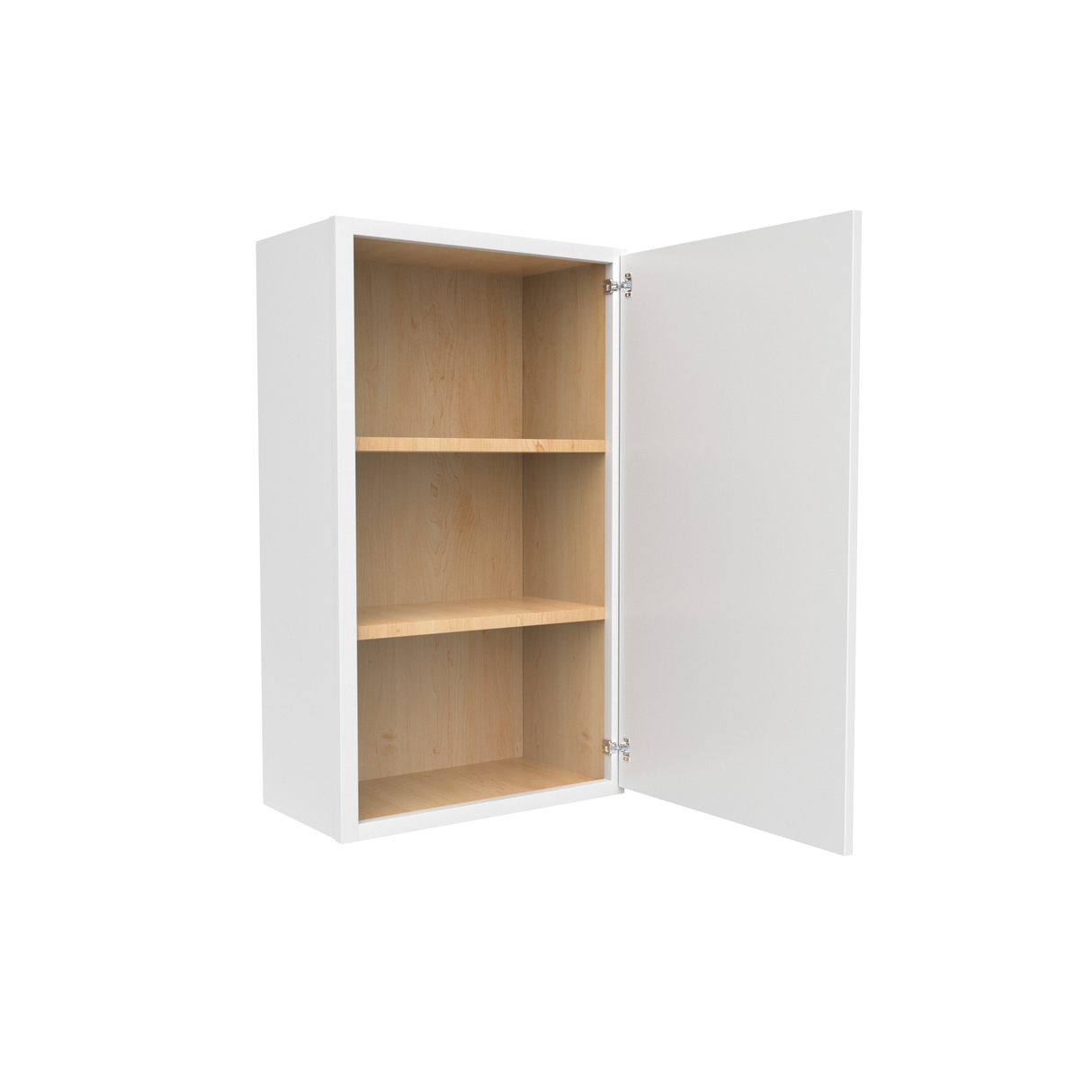 Slim Shaker Oatmeal - 21 Inch Height Single Door Wall Cabinet - 21" Width x 36" Height x 12" Depth