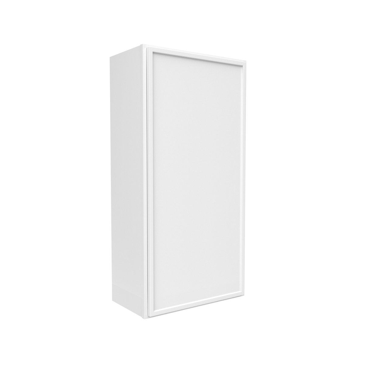 Slim Shaker Oatmeal - 21 Inch Height Single Door Wall Cabinet - 21" Width x 42" Height x 12" Depth