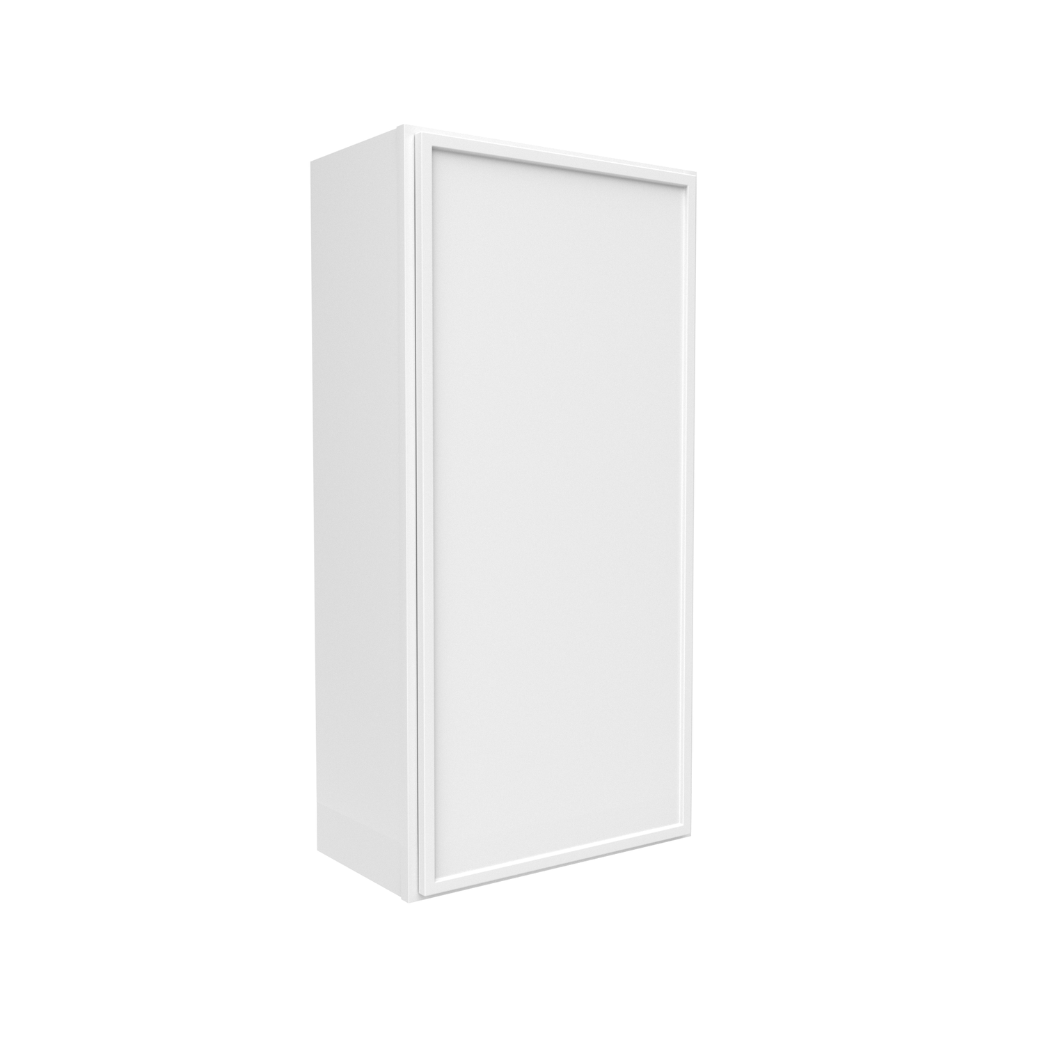 Slim Shaker Oatmeal - 21 Inch Height Single Door Wall Cabinet - 21" Width x 42" Height x 12" Depth