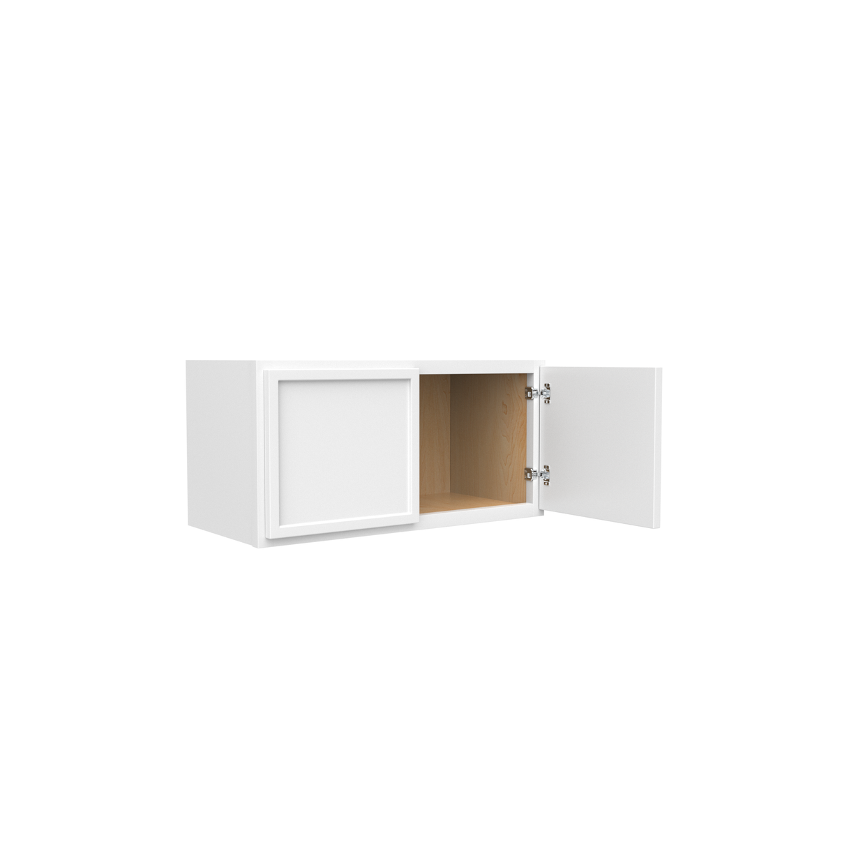 RTA - Slim Shaker Oatmeal - 12"Height Single Door Wall Cabinets - 24"W x 12"H x 12"D