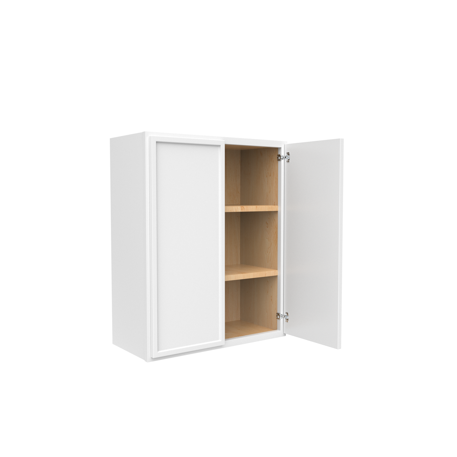 Slim Shaker Oatmeal - 24 Inch Height Double Door Wall Cabinet - 24" Width x 30" Height x 12" Depth