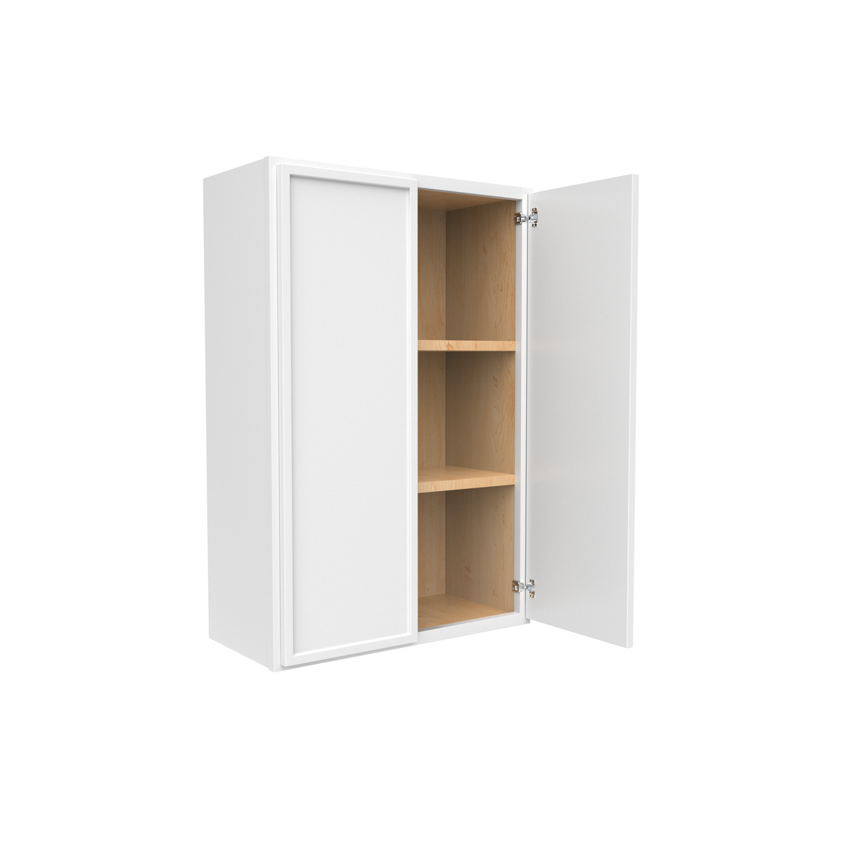 Slim Shaker Oatmeal - 24 Inch Height Double Door Wall Cabinet - 24" Width x 36" Height x 12" Depth