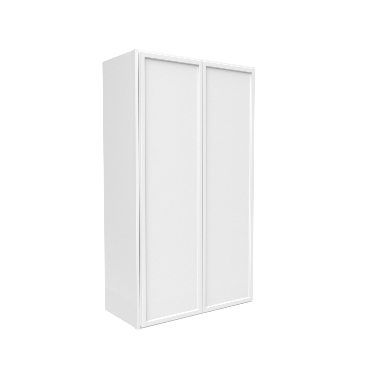 Slim Shaker Oatmeal - 24 Inch Height Double Door Wall Cabinet - 24" Width x 42" Height x 12" Depth