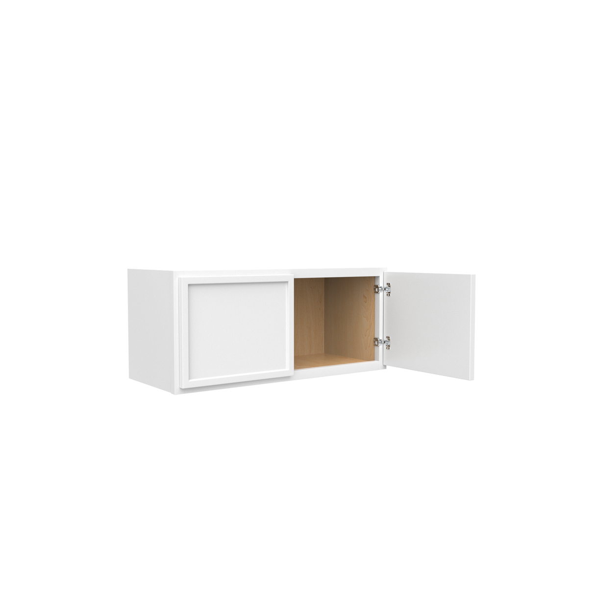 RTA - Slim Shaker Oatmeal - Double Door Wall Cabinets - 27"W x 12"H x 12"D