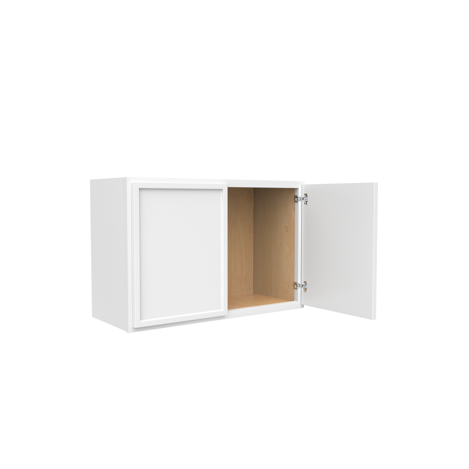 Slim Shaker Oatmeal - 27 Inch Height Double Door Wall Cabinet - 27" Width x 18" Height x 12" Depth