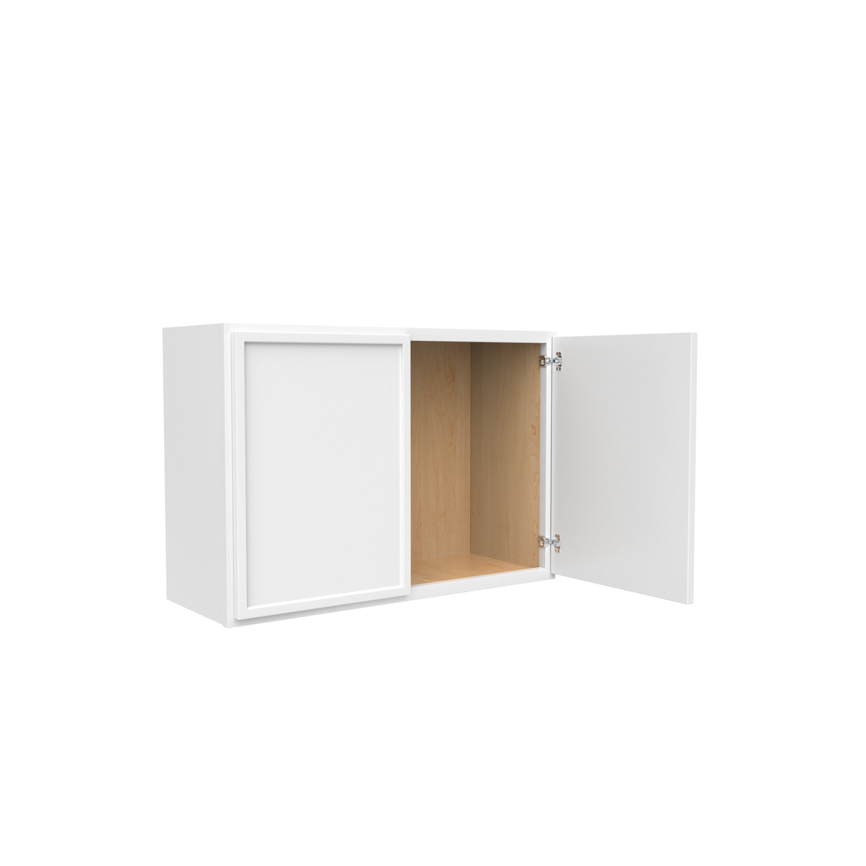 Slim Shaker Oatmeal - 30 Inch Height Double Door Wall Cabinet - 30" Width x 21" Height x 12" Depth