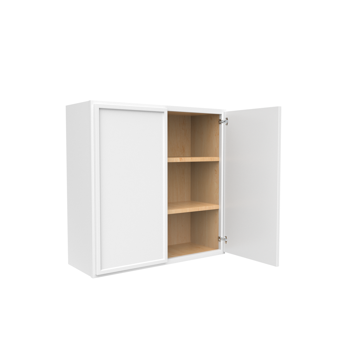 Slim Shaker Oatmeal - 30 Inch Height Double Door Wall Cabinet - 30" Width x 30" Height x 12" Depth