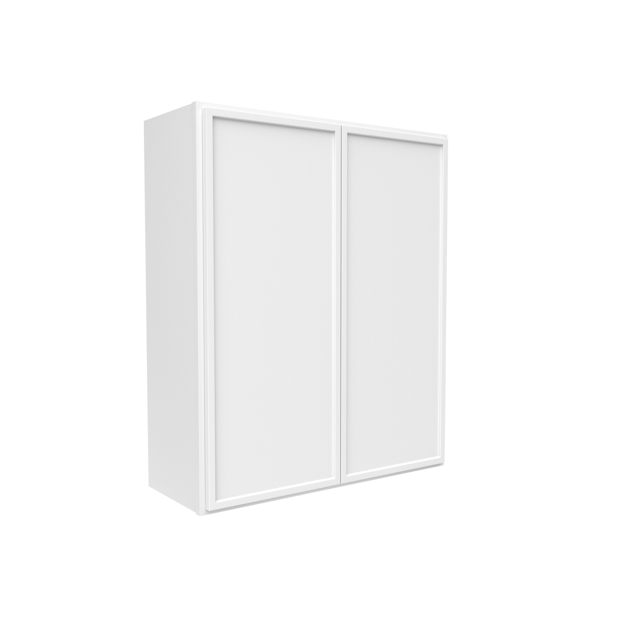 Slim Shaker Oatmeal - 30 Inch Height Double Door Wall Cabinet - 30" Width x 36" Height x 12" Depth