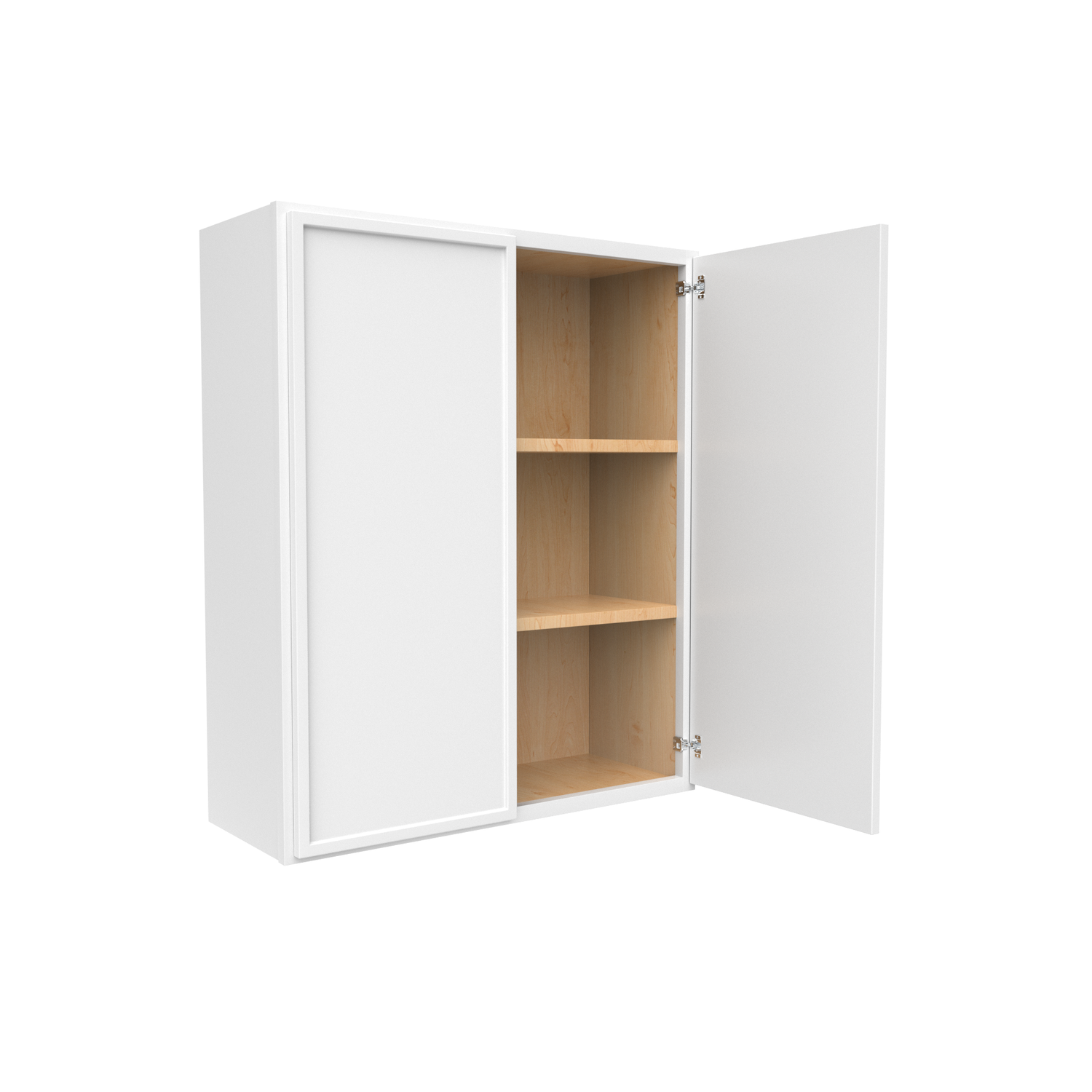 Slim Shaker Oatmeal - 30 Inch Height Double Door Wall Cabinet - 30" Width x 36" Height x 12" Depth