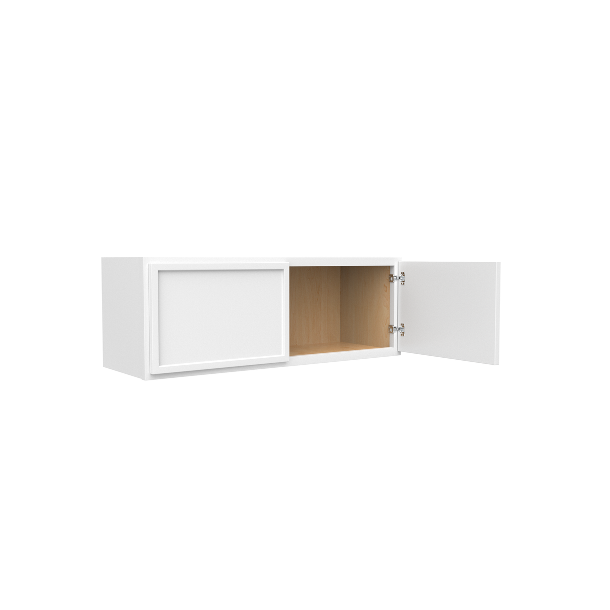 Slim Shaker Oatmeal - 33 Inch Height Double Door Wall Cabinet - 33" Width x 12" Height x 12" Depth