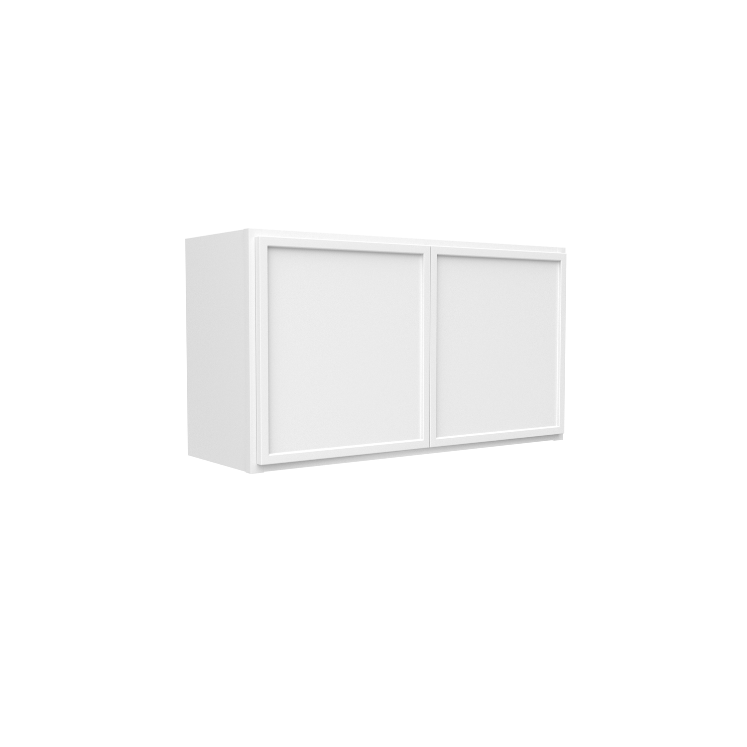 Slim Shaker Oatmeal - 33 Inch Height Double Door Wall Cabinet - 33" Width x 18" Height x 12" Depth