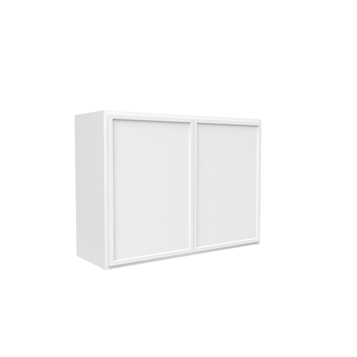 Slim Shaker Oatmeal - 33 Inch Height Double Door Wall Cabinet - 33" Width x 24" Height x 12" Depth