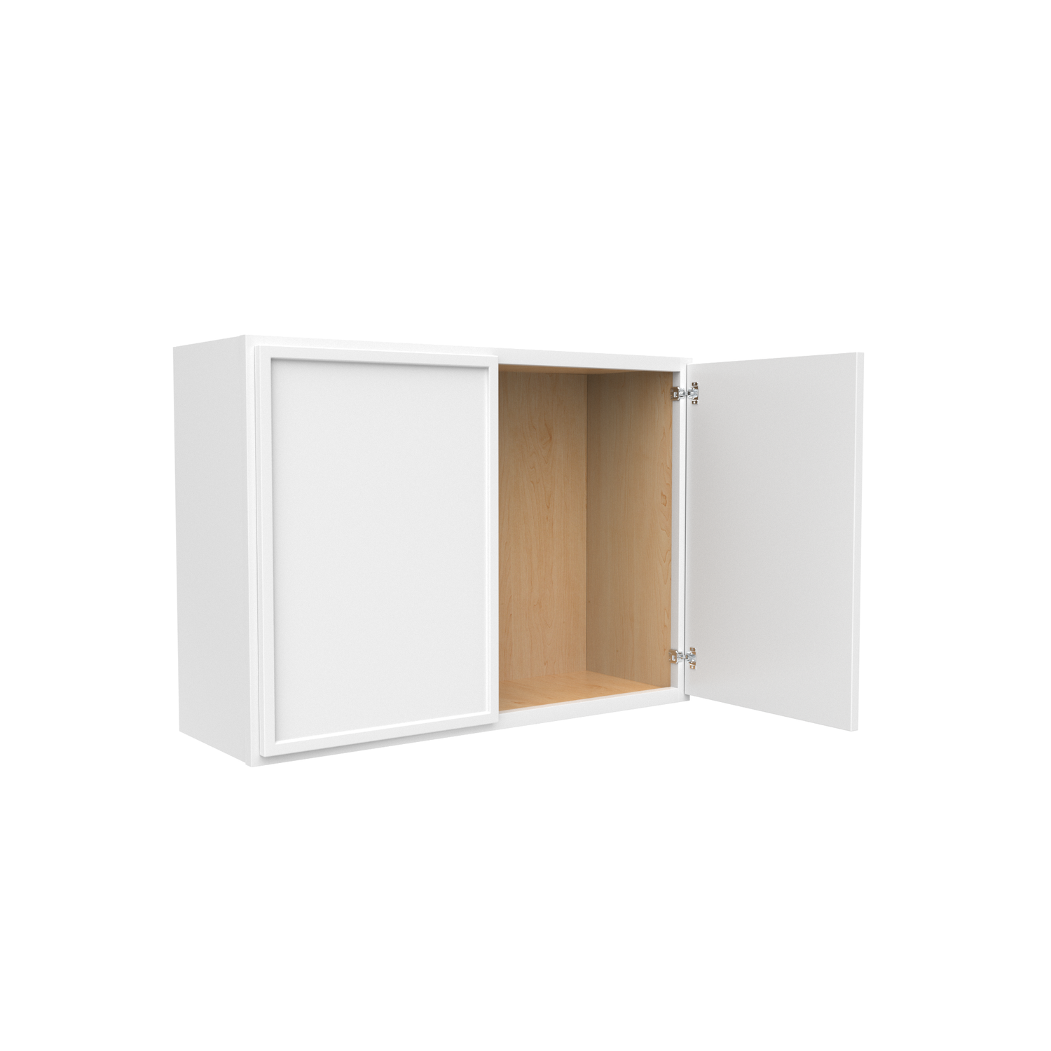 Slim Shaker Oatmeal - 33 Inch Height Double Door Wall Cabinet - 33" Width x 24" Height x 12" Depth