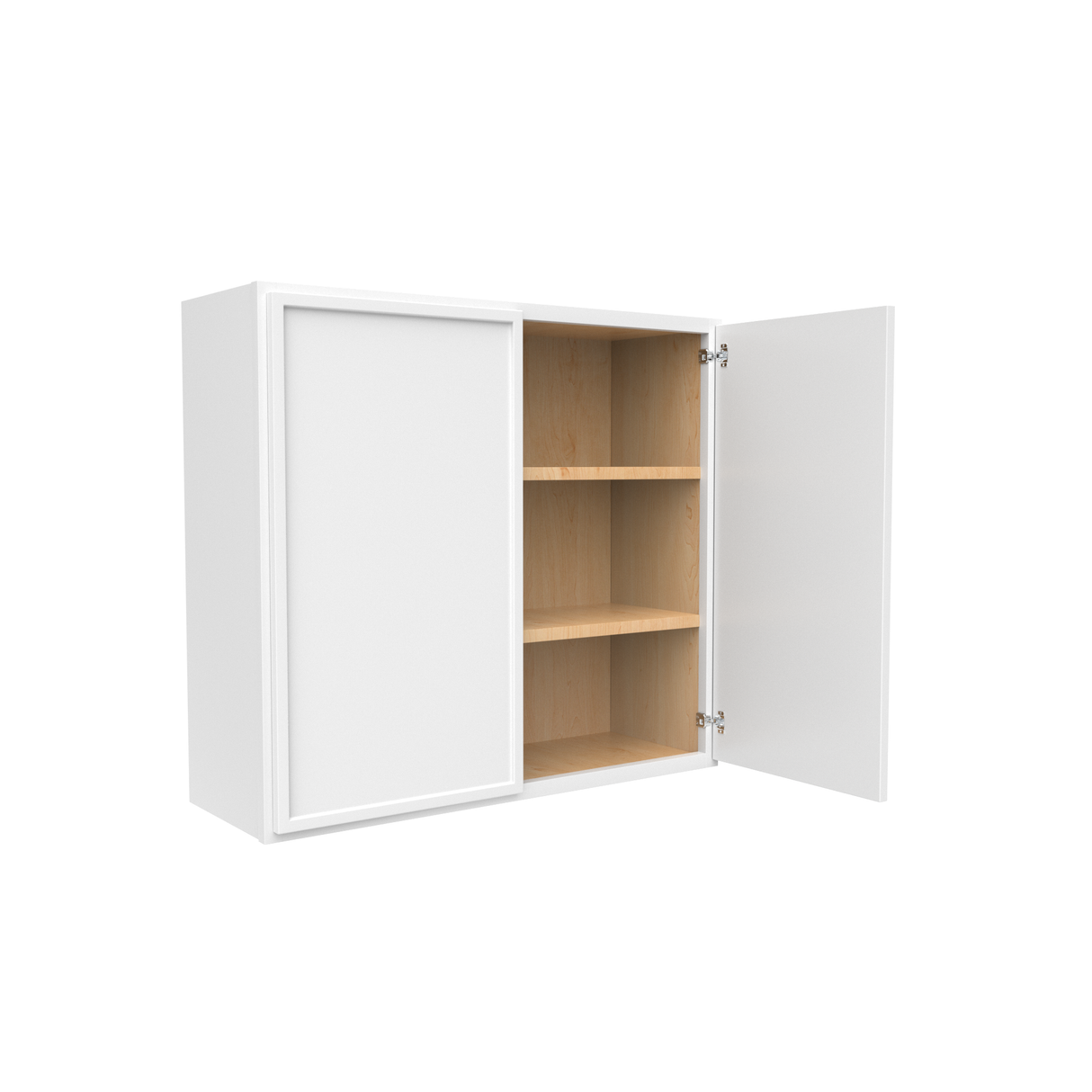 Slim Shaker Oatmeal - 33 Inch Height Double Door Wall Cabinet - 33" Width x 30" Height x 12" Depth