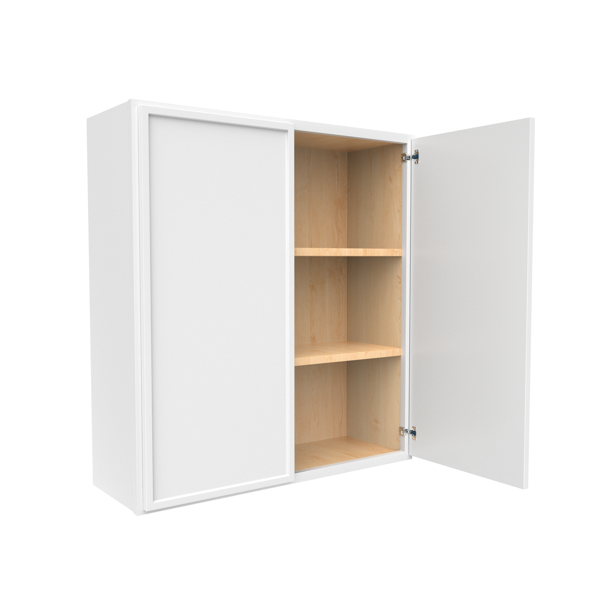 Slim Shaker Oatmeal - 33 Inch Height Double Door Wall Cabinet - 33" Width x 36" Height x 12" Depth