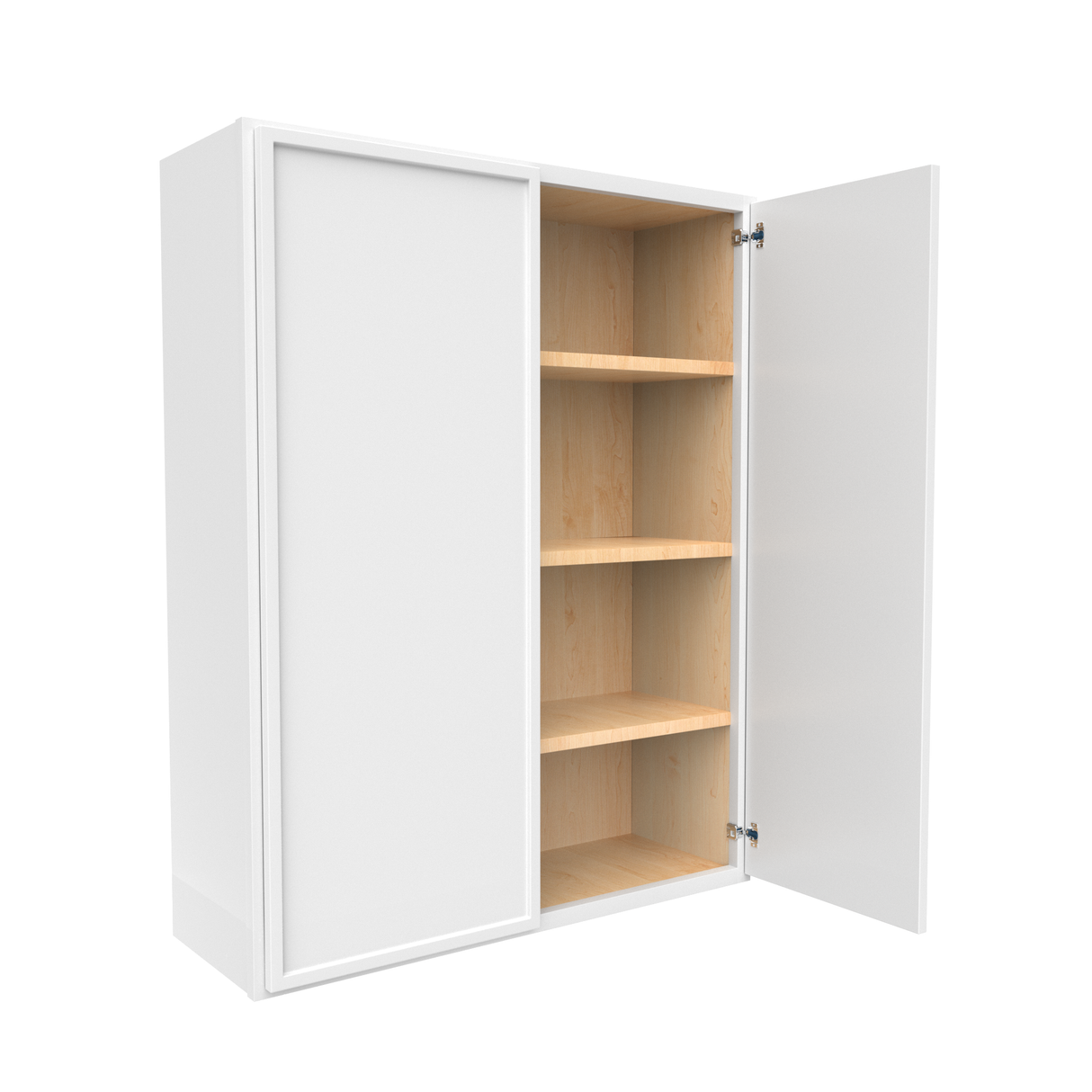 Slim Shaker Oatmeal - 33 Inch Height Double Door Wall Cabinet - 33" Width x 42" Height x 12" Depth