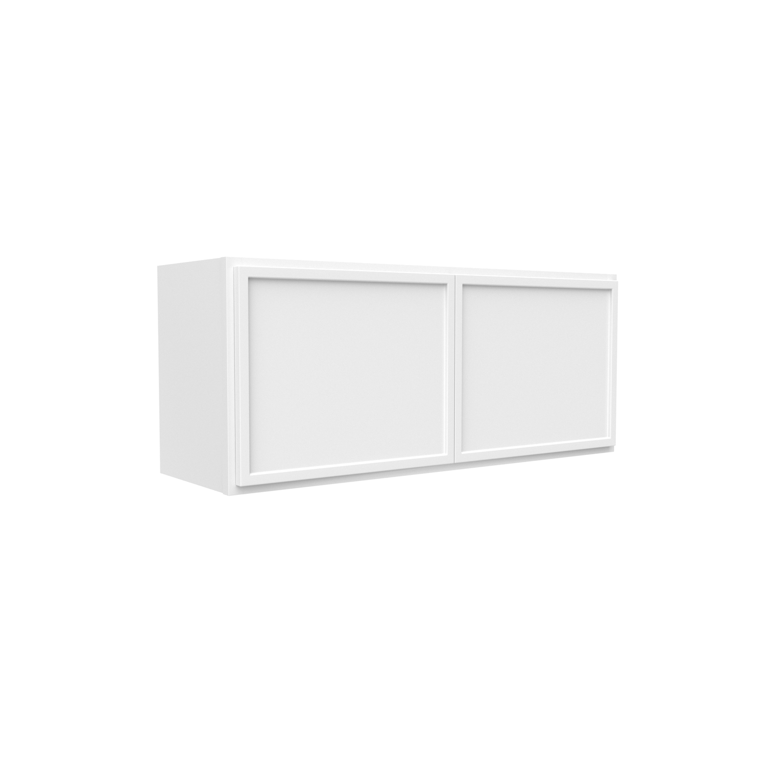 Slim Shaker Oatmeal - 36 Inch Height Double Door Wall Cabinet - 36" Width x 15" Height x 12" Depth