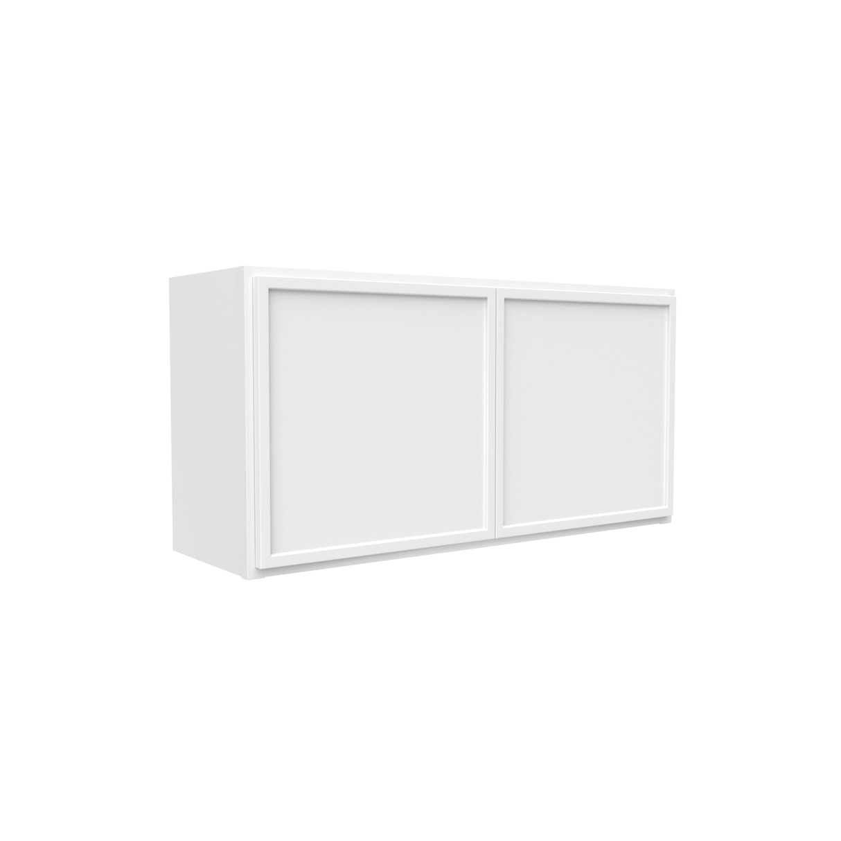 Slim Shaker Oatmeal - 36 Inch Height Double Door Wall Cabinet - 36" Width x 18" Height x 12" Depth