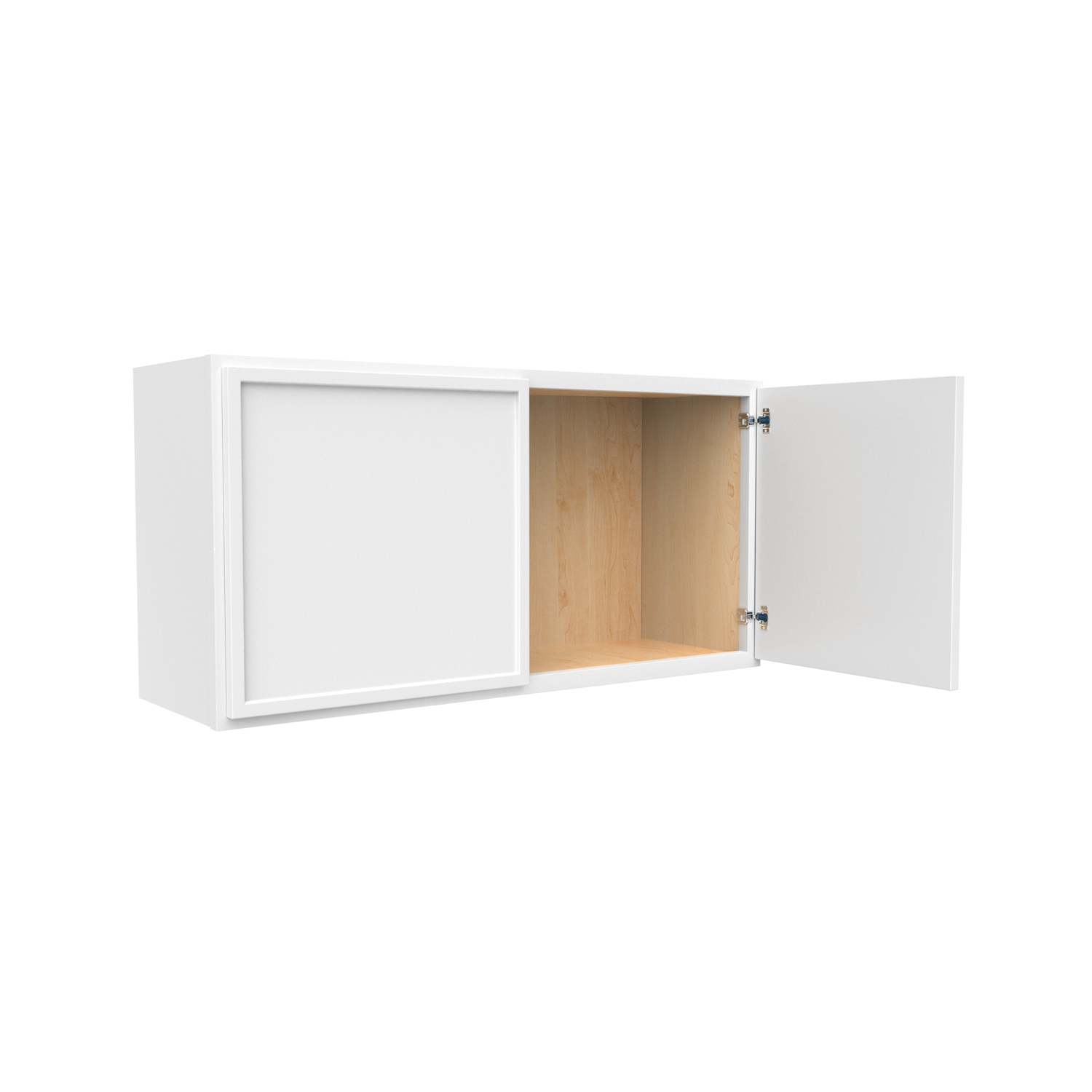 Slim Shaker Oatmeal - 36 Inch Height Double Door Wall Cabinet - 36" Width x 18" Height x 12" Depth