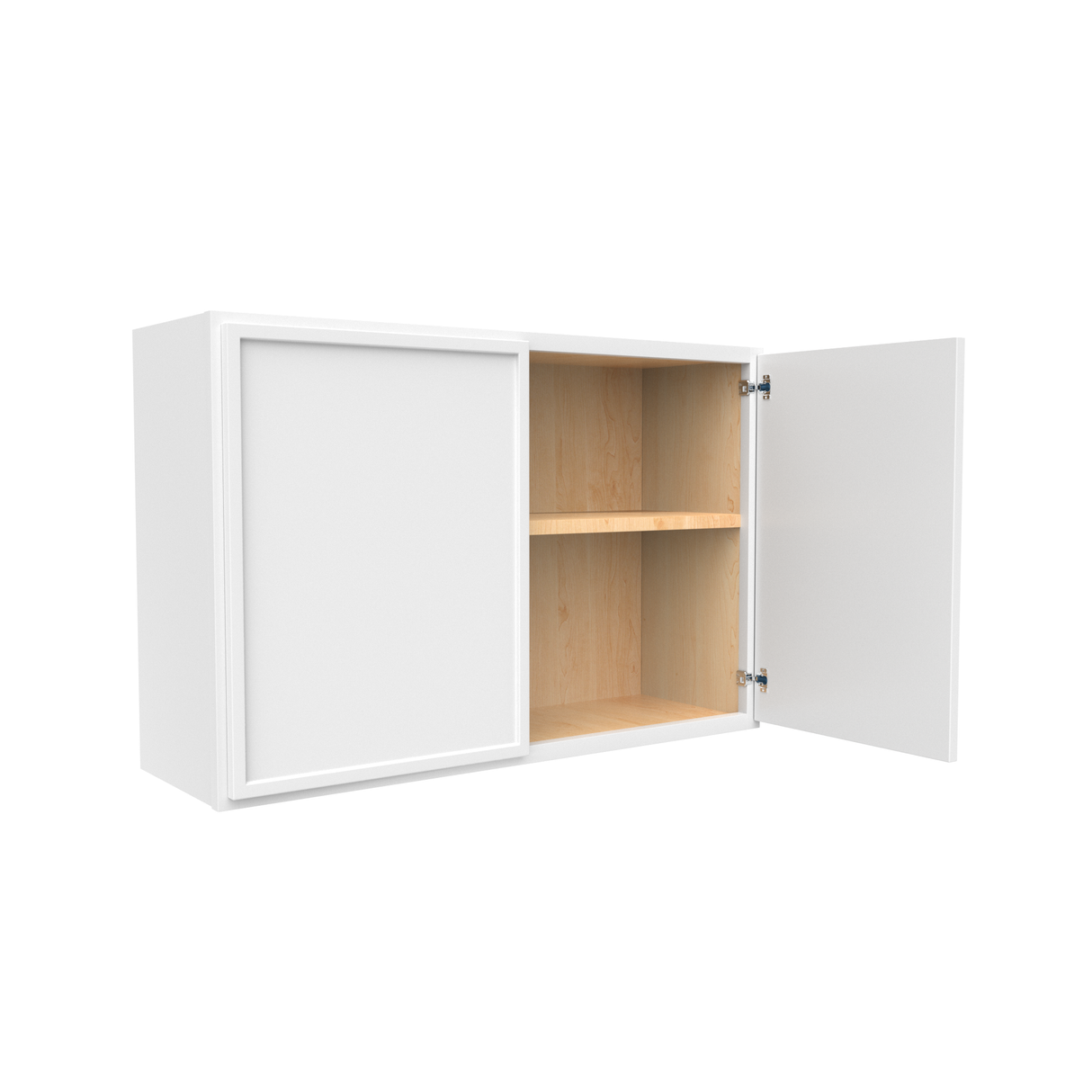 Slim Shaker Oatmeal - 36 Inch Height Double Door Wall Cabinet - 36" Width x 24" Height x 12" Depth