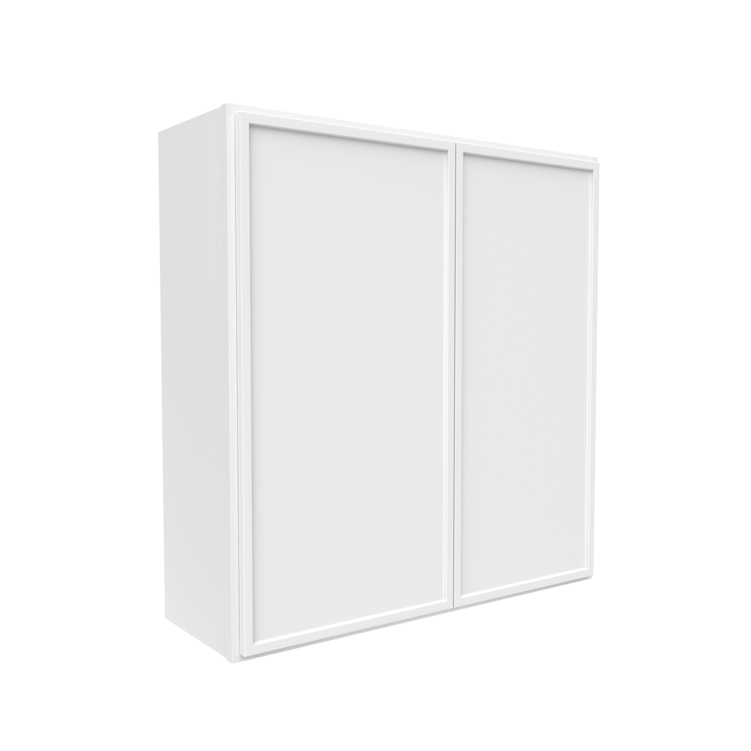 Slim Shaker Oatmeal - 36 Inch Height Double Door Wall Cabinet - 36" Width x 36" Height x 12" Depth