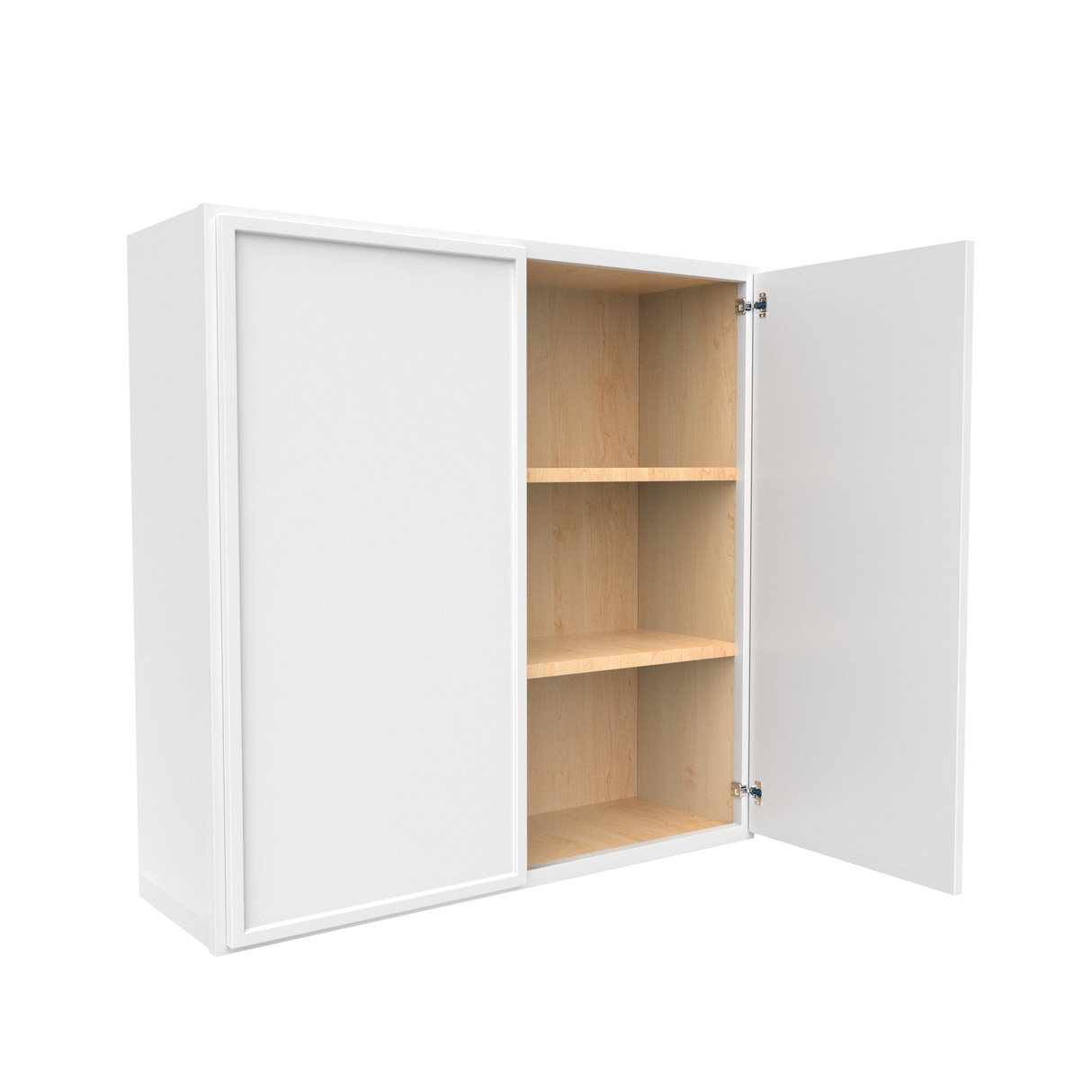 Slim Shaker Oatmeal - 36 Inch Height Double Door Wall Cabinet - 36" Width x 36" Height x 12" Depth
