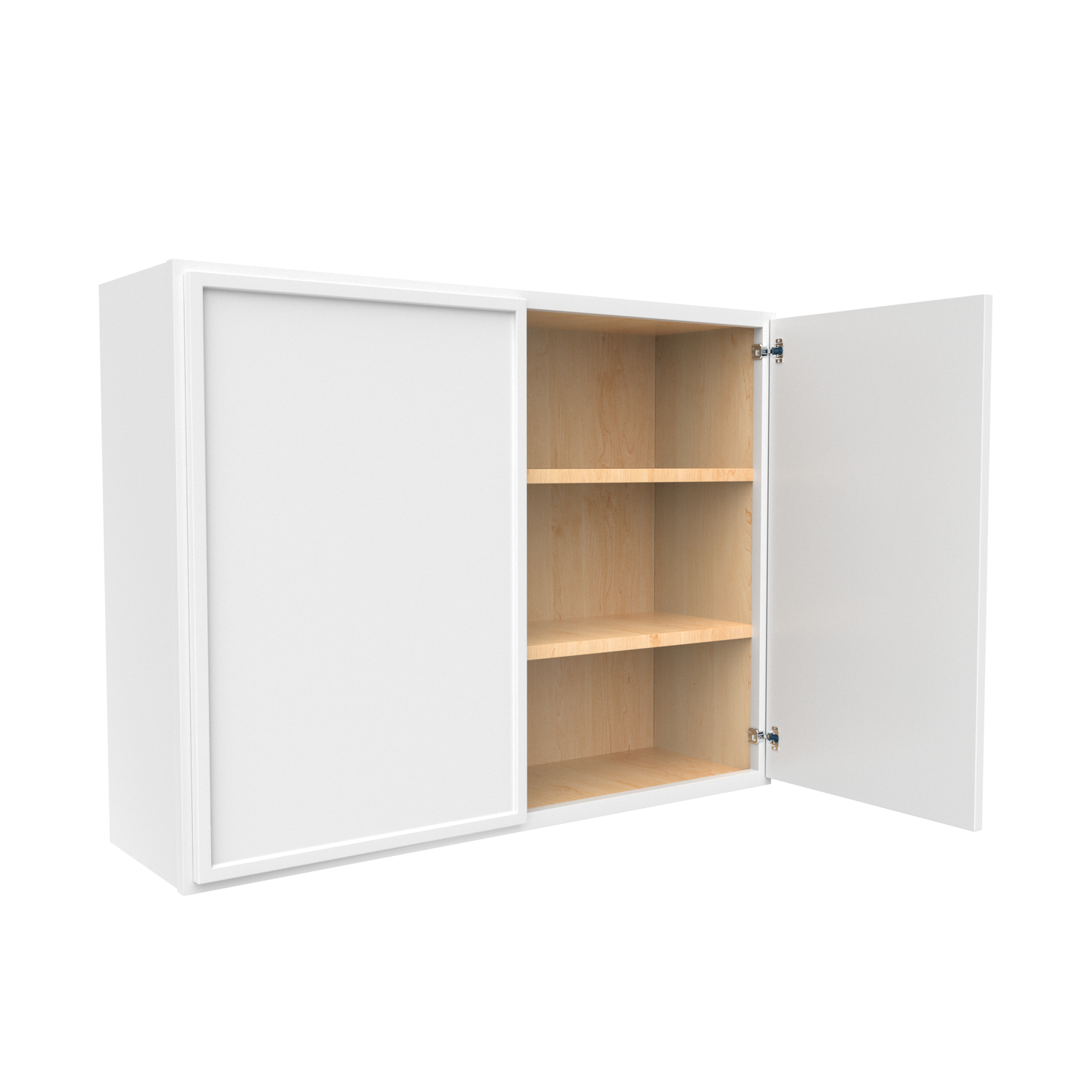Slim Shaker Oatmeal - 39 Inch Height Double Door Wall Cabinet - 39" Width x 30" Height x 12" Depth