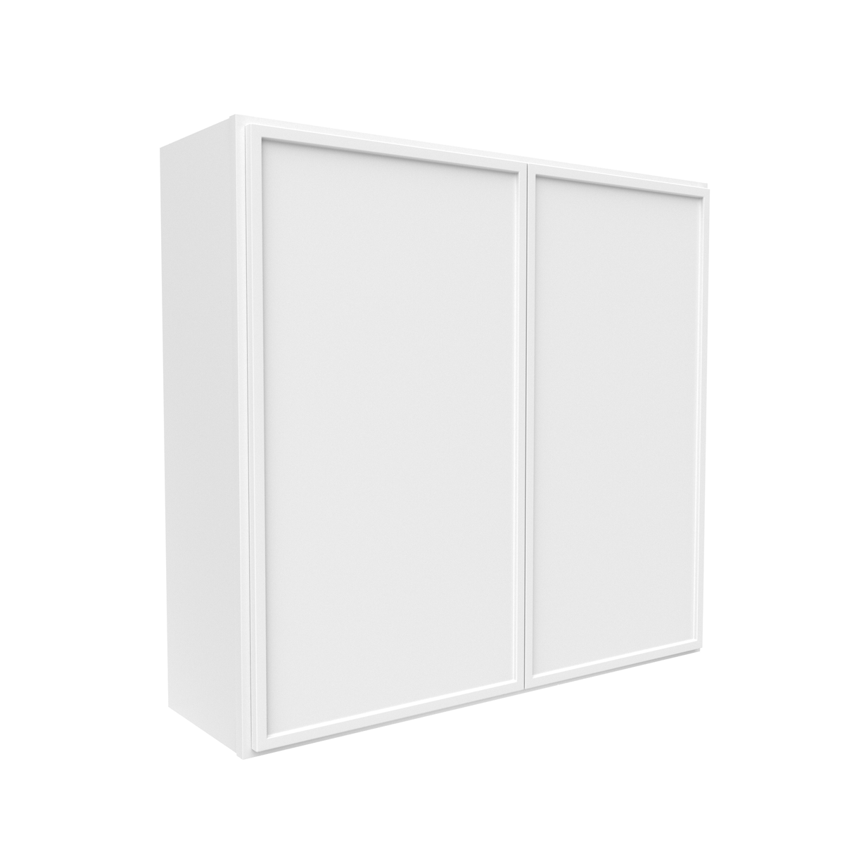 Slim Shaker Oatmeal - 39 Inch Height Double Door Wall Cabinet - 39" Width x 36" Height x 12" Depth