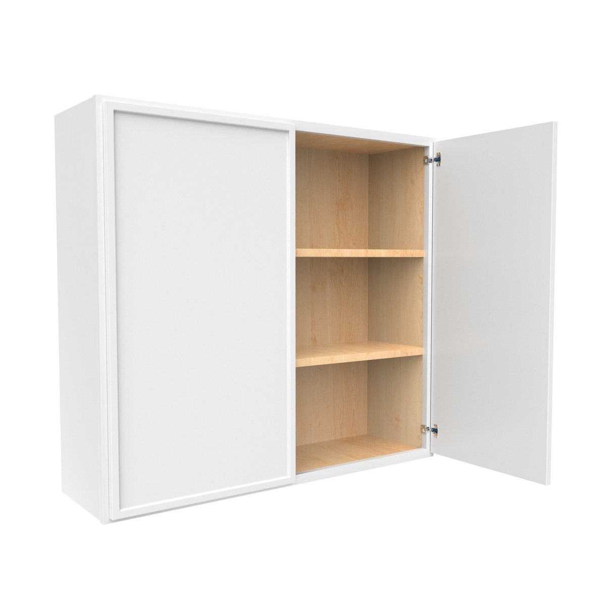 Slim Shaker Oatmeal - 39 Inch Height Double Door Wall Cabinet - 39" Width x 36" Height x 12" Depth