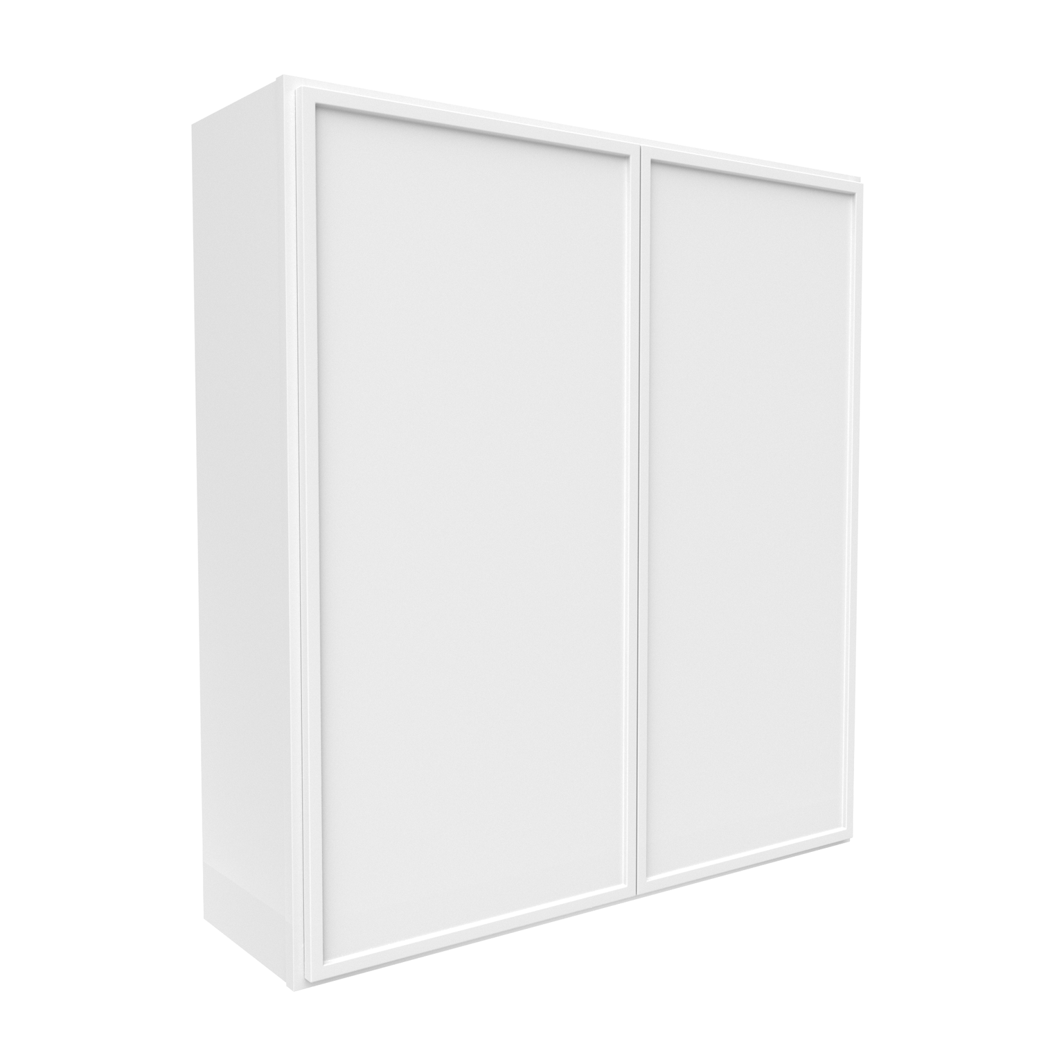 Slim Shaker Oatmeal - 39 Inch Height Double Door Wall Cabinet - 39" Width x 42" Height x 12" Depth