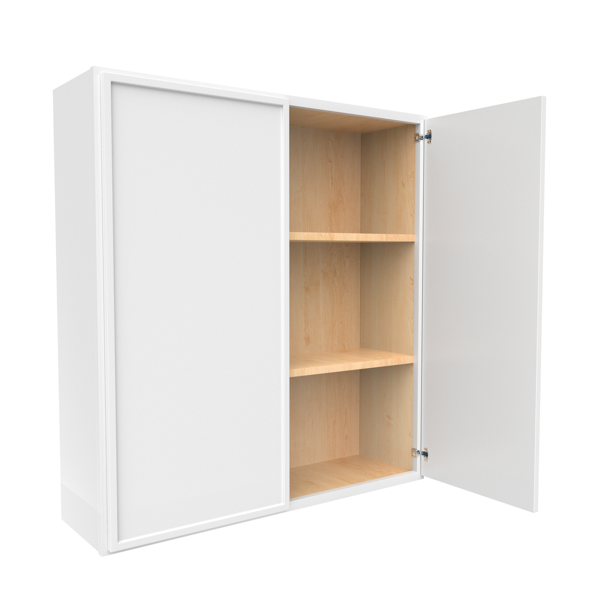Slim Shaker Oatmeal - 39 Inch Height Double Door Wall Cabinet - 39" Width x 42" Height x 12" Depth
