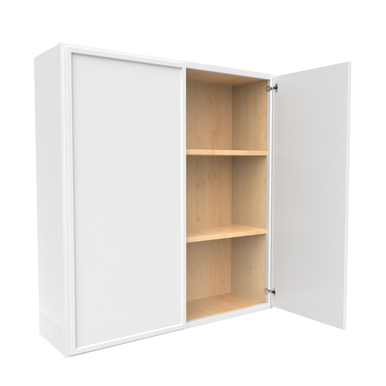 Slim Shaker Oatmeal - 39 Inch Height Double Door Wall Cabinet - 39" Width x 42" Height x 12" Depth