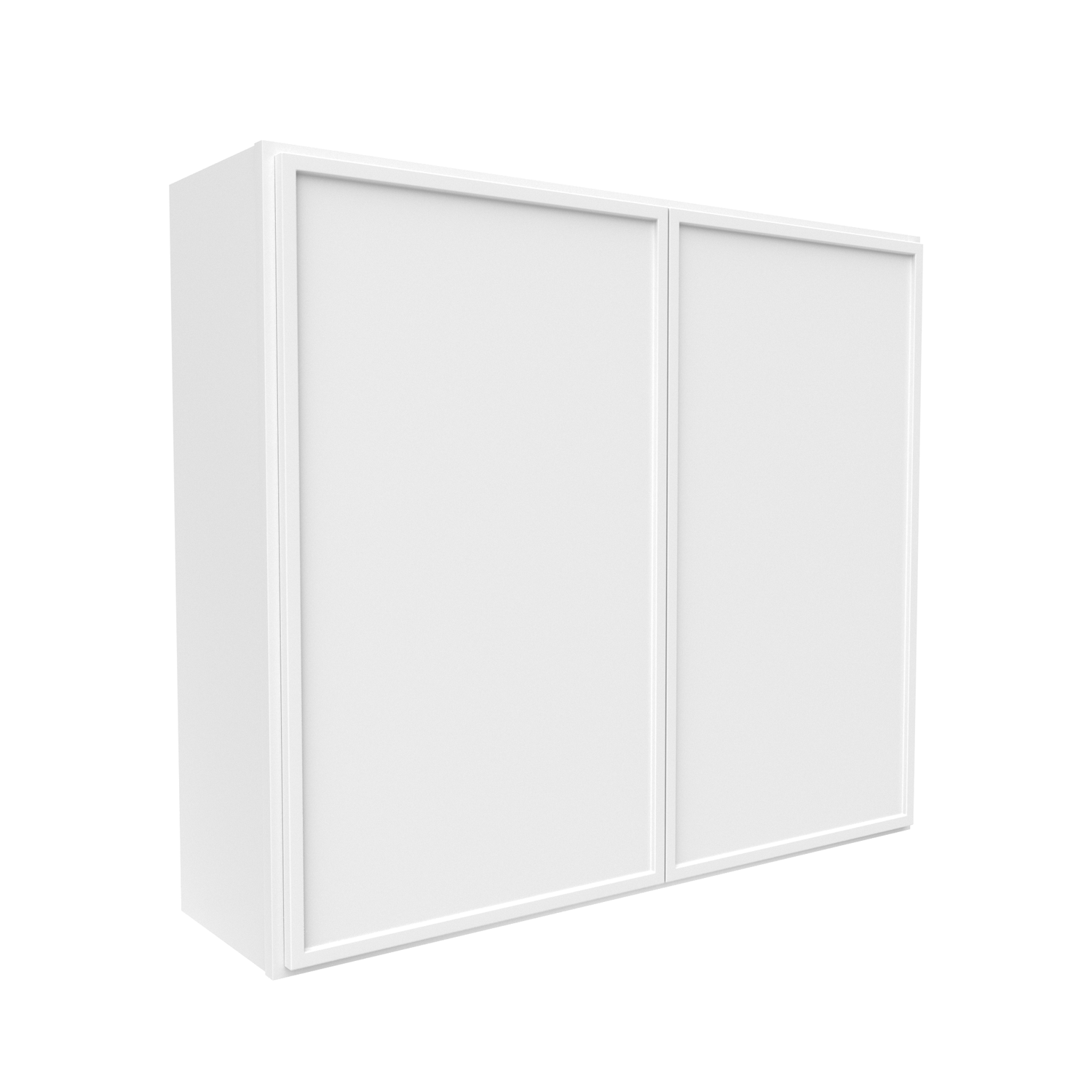 Slim Shaker Oatmeal - 42 Inch Height Double Door Wall Cabinet - 42" Width x 36" Height x 12" Depth