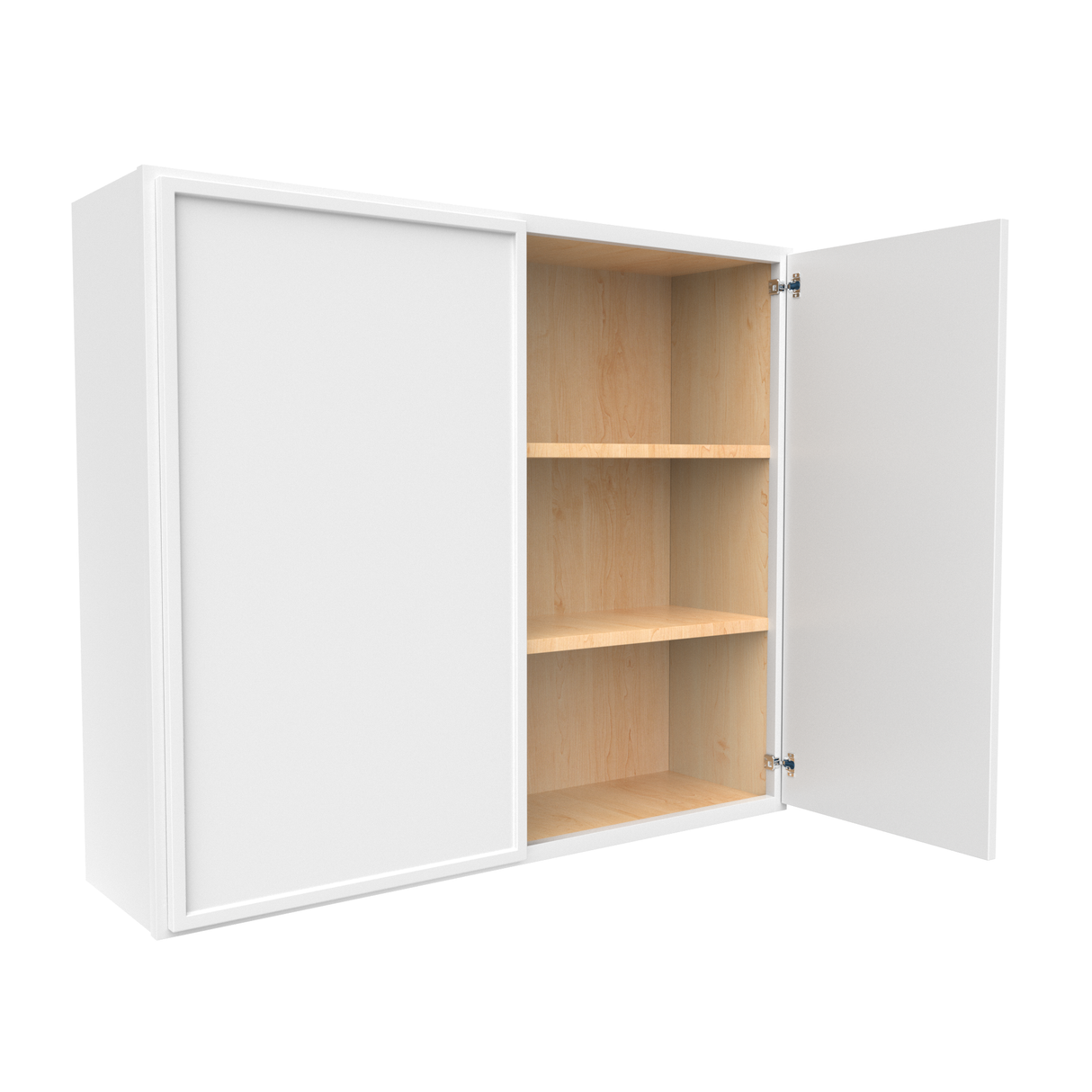 Slim Shaker Oatmeal - 42 Inch Height Double Door Wall Cabinet - 42" Width x 36" Height x 12" Depth
