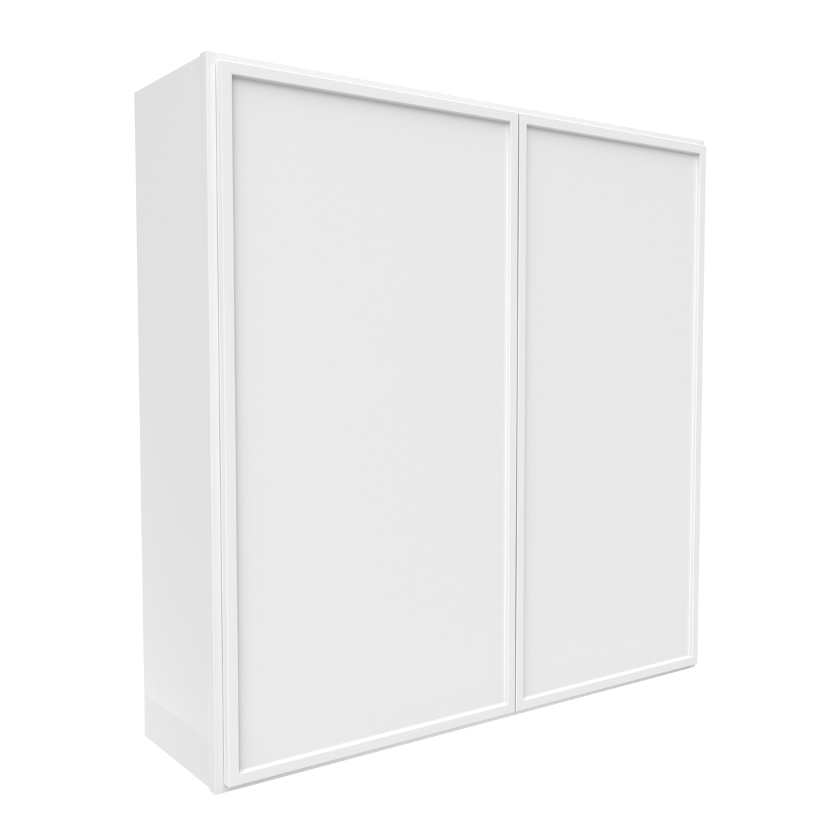 Slim Shaker Oatmeal - 42 Inch Height Double Door Wall Cabinet - 42" Width x 42" Height x 12" Depth