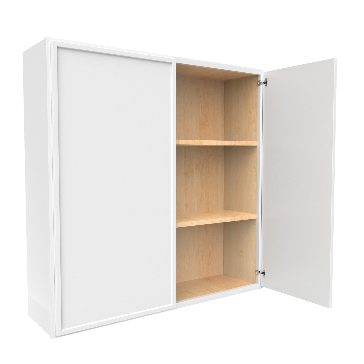 Slim Shaker Oatmeal - 42 Inch Height Double Door Wall Cabinet - 42" Width x 42" Height x 12" Depth