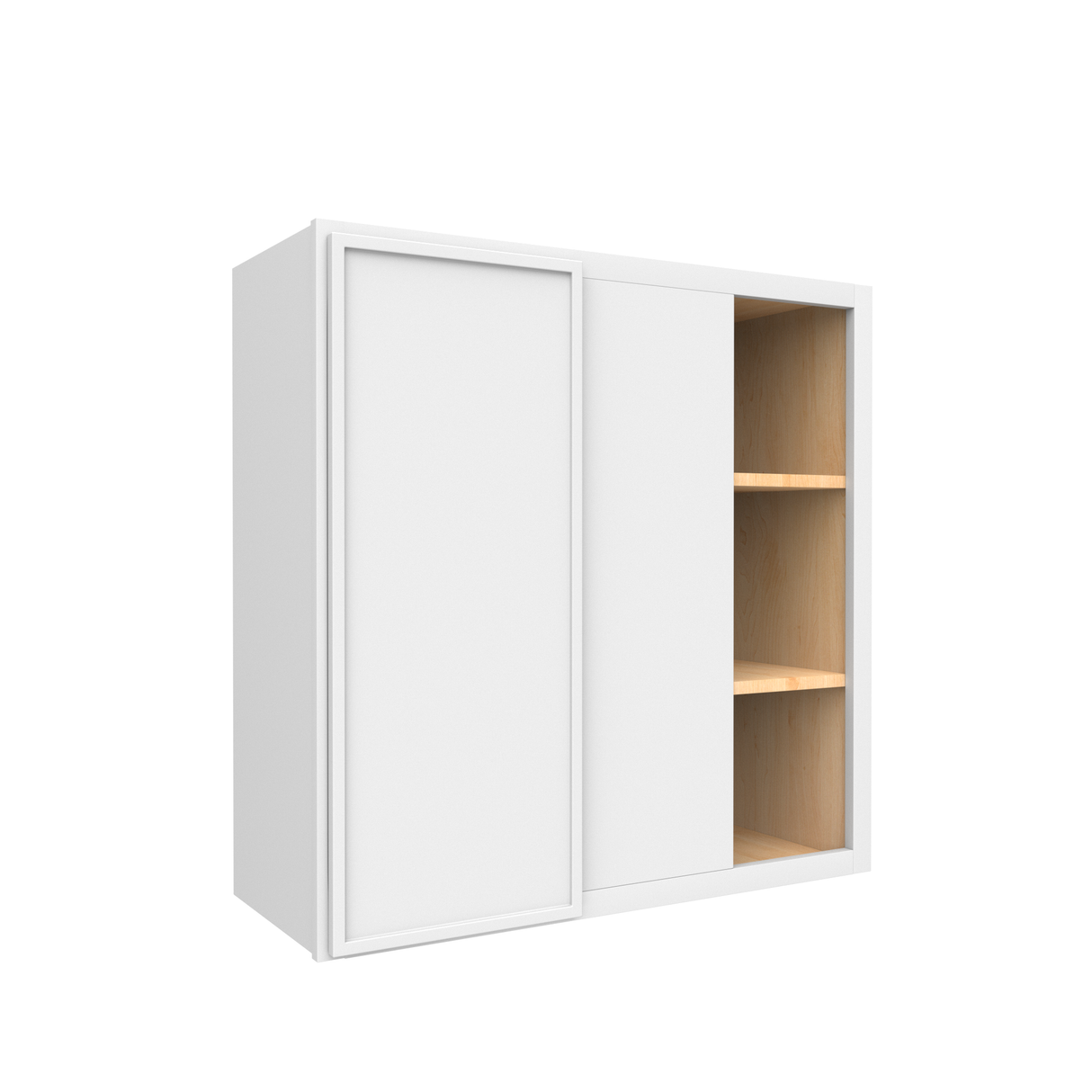 Slim Shaker Oatmeal - 30x30 Inch Wall Blind Corner Wall Cabinet - 30" Width x 30" Height x 12" Depth