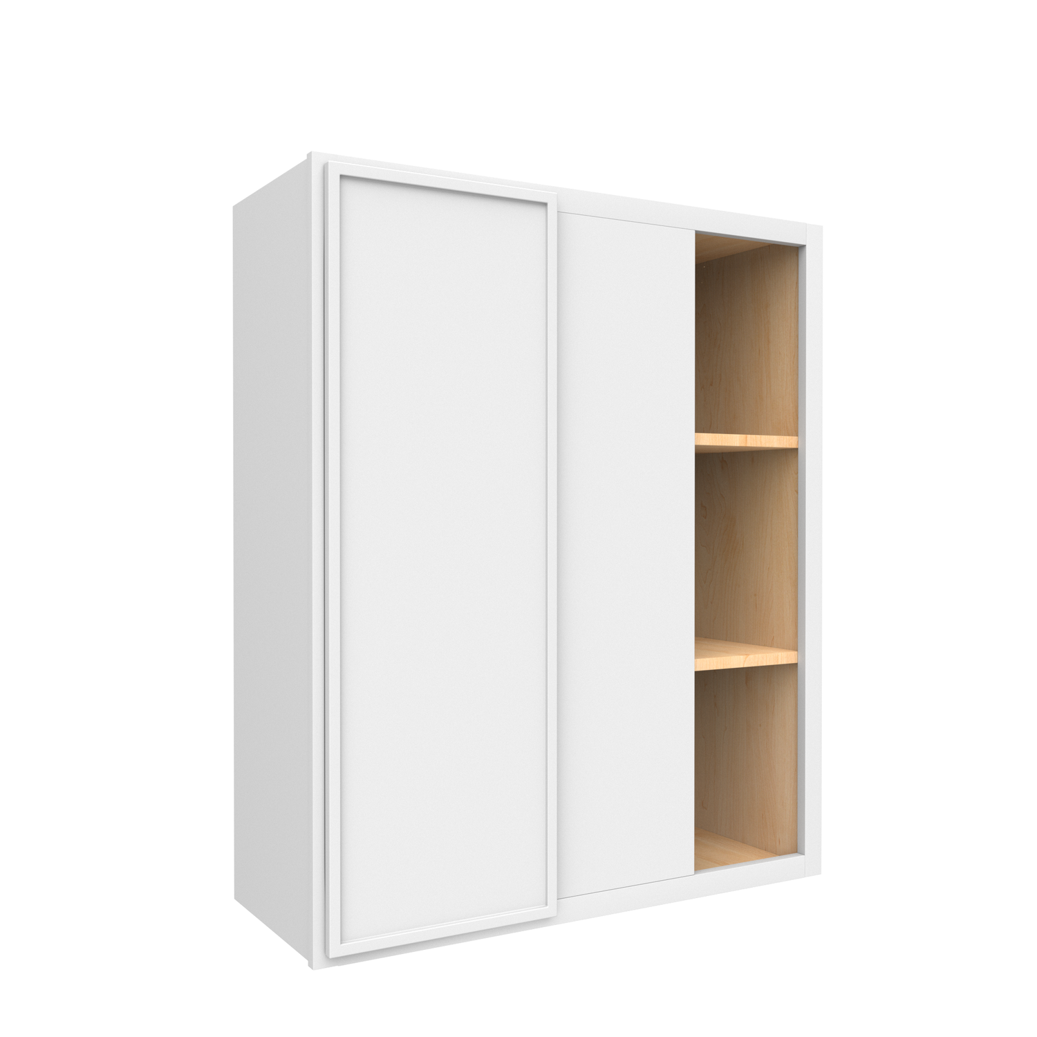 Slim Shaker Oatmeal - 30x36 Inch Wall Blind Corner Wall Cabinet - 30" Width x 36" Height x 12" Depth