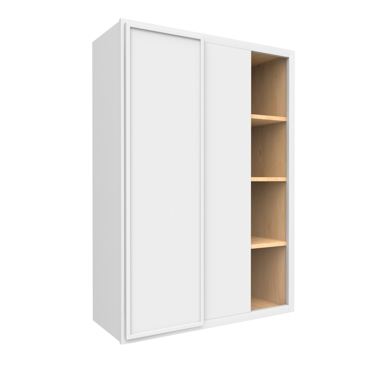 Slim Shaker Oatmeal - 30x42 Inch Wall Blind Corner Wall Cabinet - 30" Width x 42" Height x 12" Depth