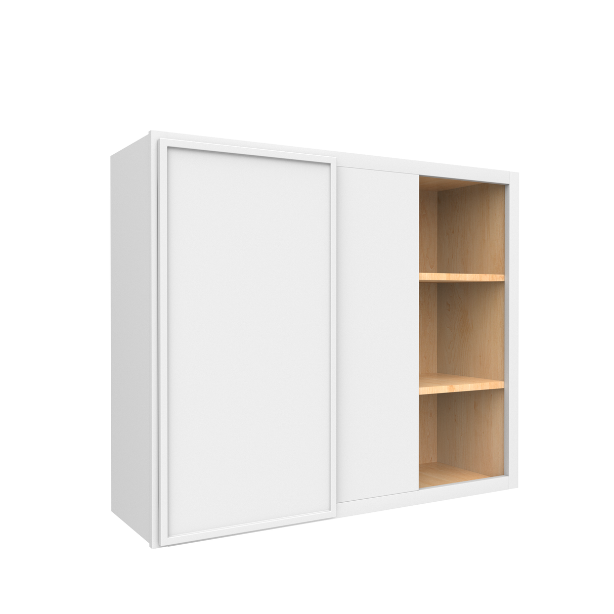Slim Shaker Oatmeal - 36x30 Inch Wall Blind Corner Wall Cabinet - 36" Width x 30" Height x 12" Depth