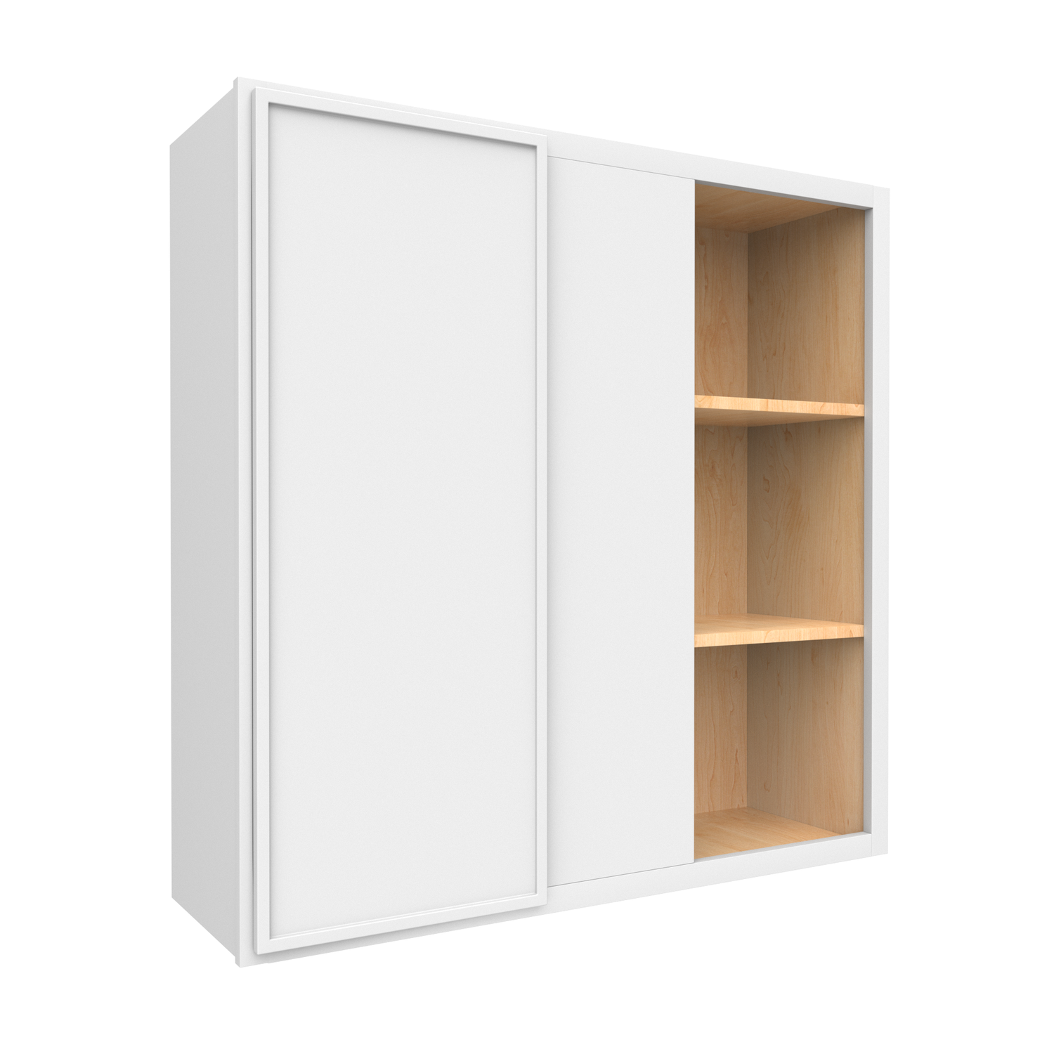 Slim Shaker Oatmeal - 36x36 Inch Wall Blind Corner Wall Cabinet - 36" Width x 36" Height x 12" Depth
