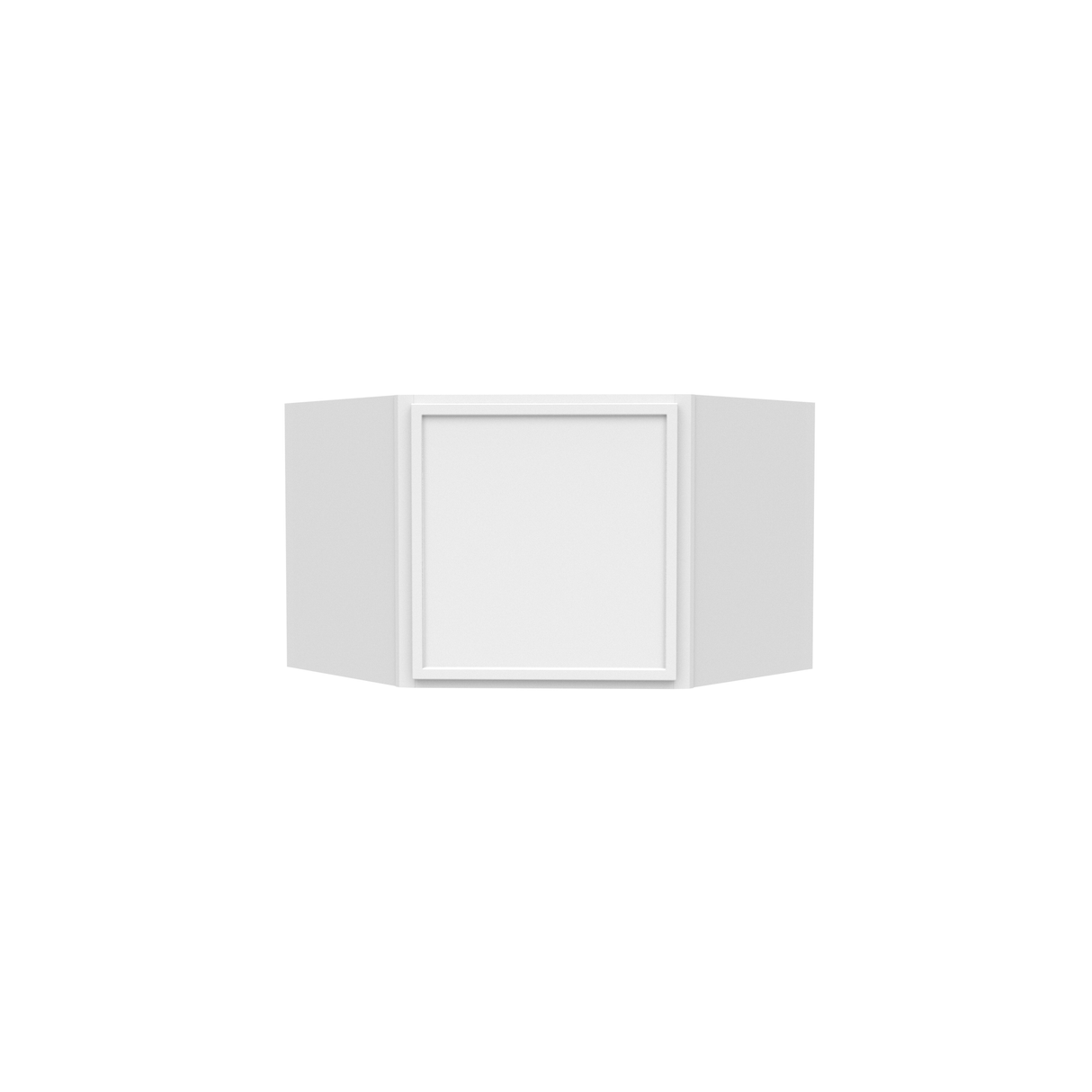 Slim Shaker Oatmeal - 24 Inch Diagonal Corner Wall Cabinet - 24" Width x 12" Height x 12" Depth