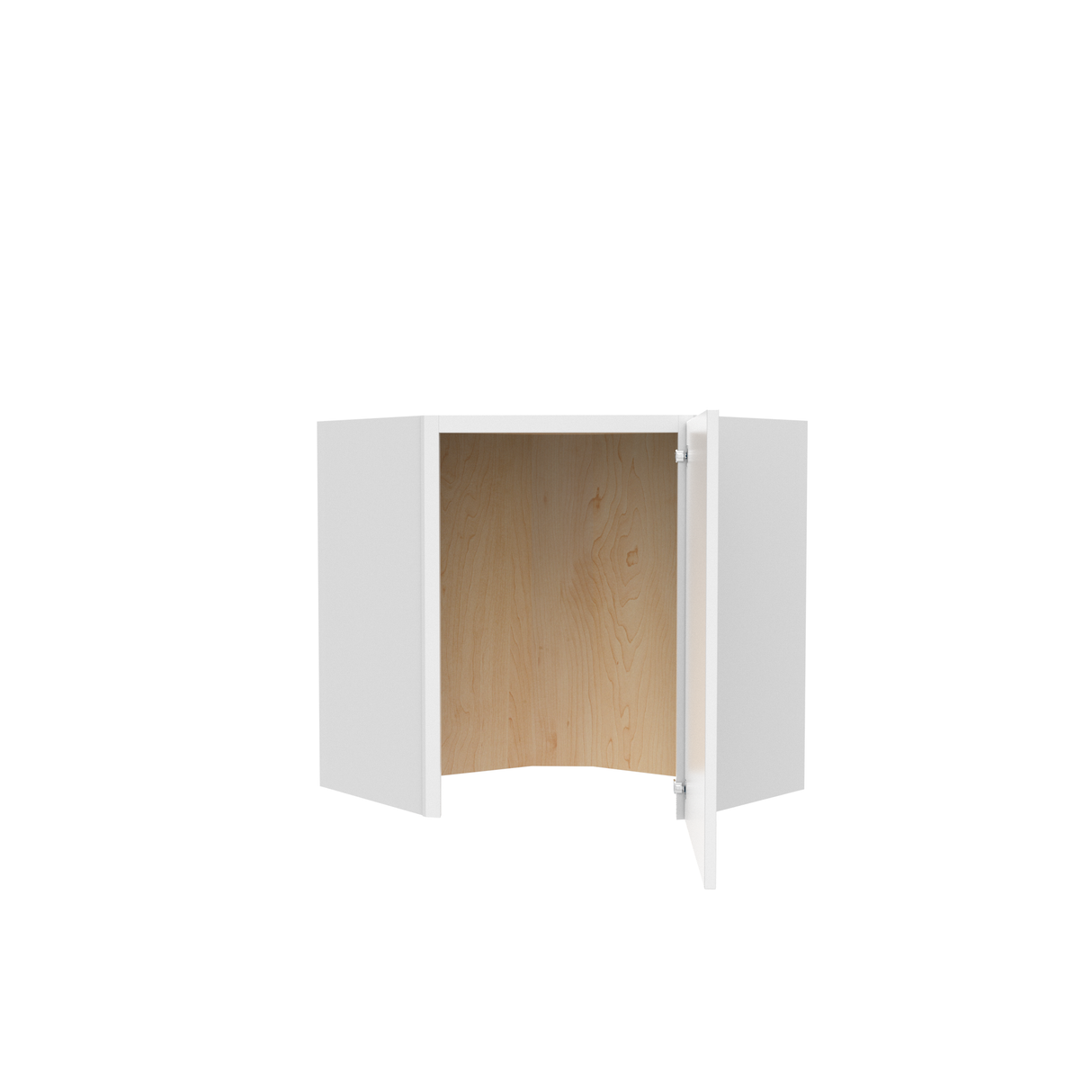 Slim Shaker Oatmeal - 24 Inch Diagonal Corner Wall Cabinet - 24" Width x 18" Height x 12" Depth