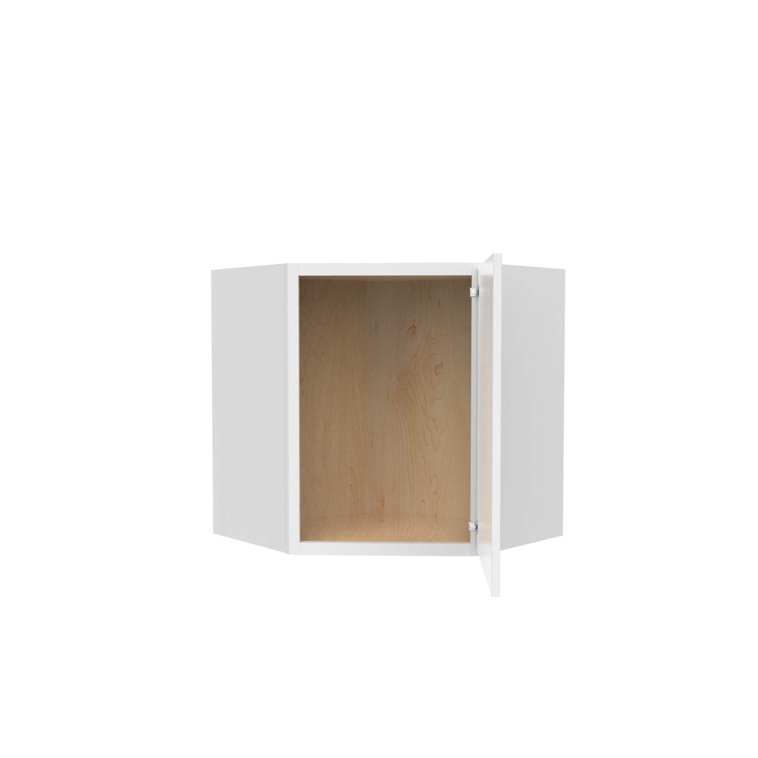 Slim Shaker Oatmeal - 24 Inch Diagonal Corner Wall Cabinet - 24" Width x 18" Height x 12" Depth