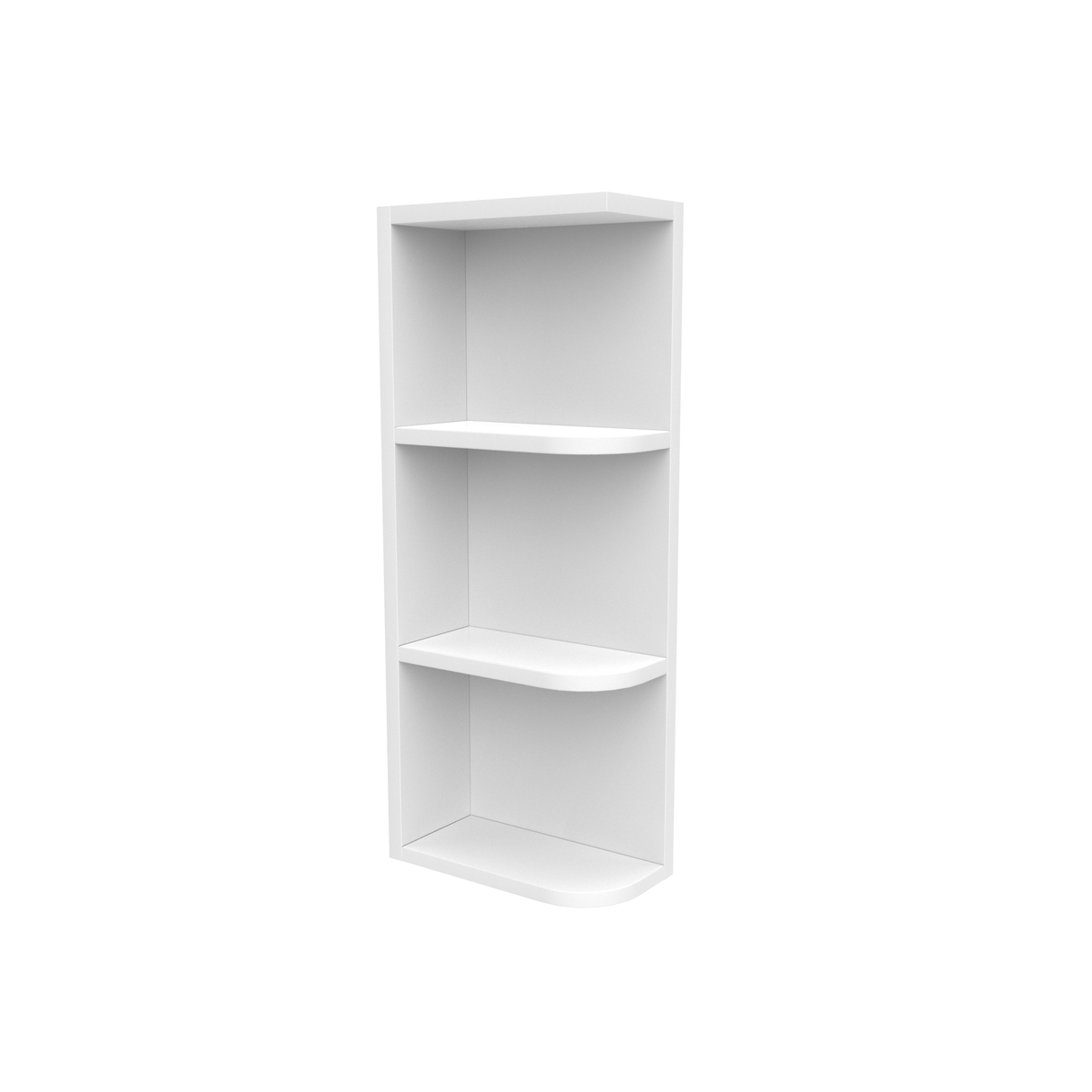 Slim Shaker Oatmeal - 30 Inch Wall Open Shelf Wall Cabinet - 06" Width x 30" Height x 12" Depth