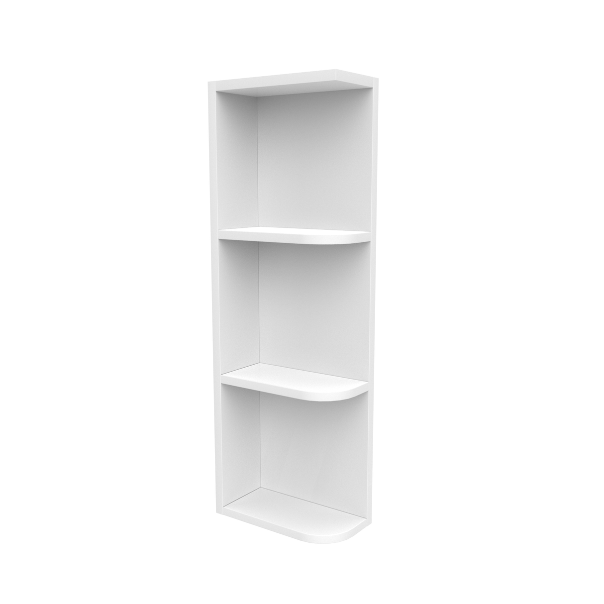 Slim Shaker Oatmeal - 36 Inch Wall Open Shelf Wall Cabinet - 06" Width x 36" Height x 12" Depth